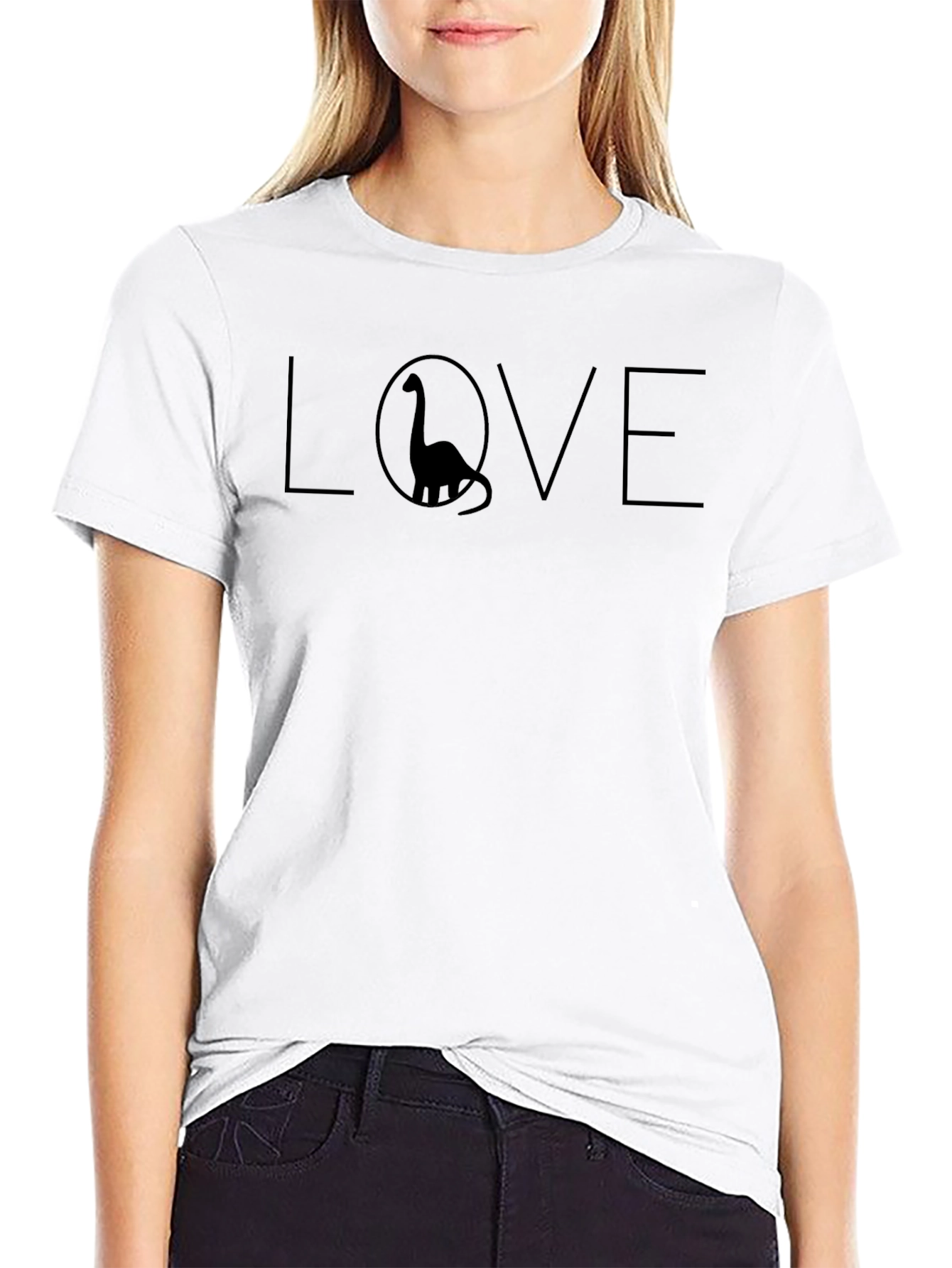 Dino Love T-Shirt - Mens Black Graphic Tee