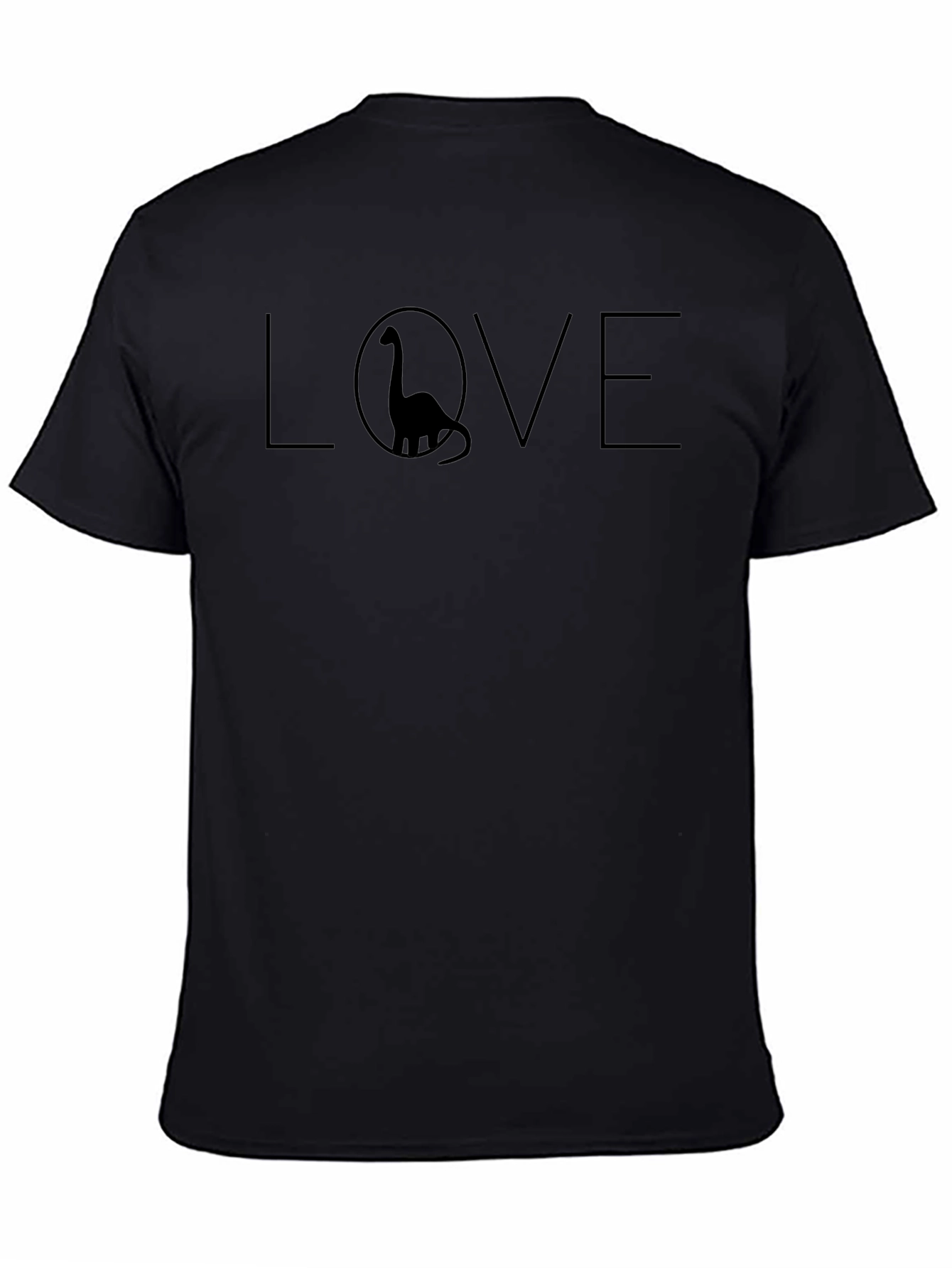 Dino Love T-Shirt - Mens Black Graphic Tee