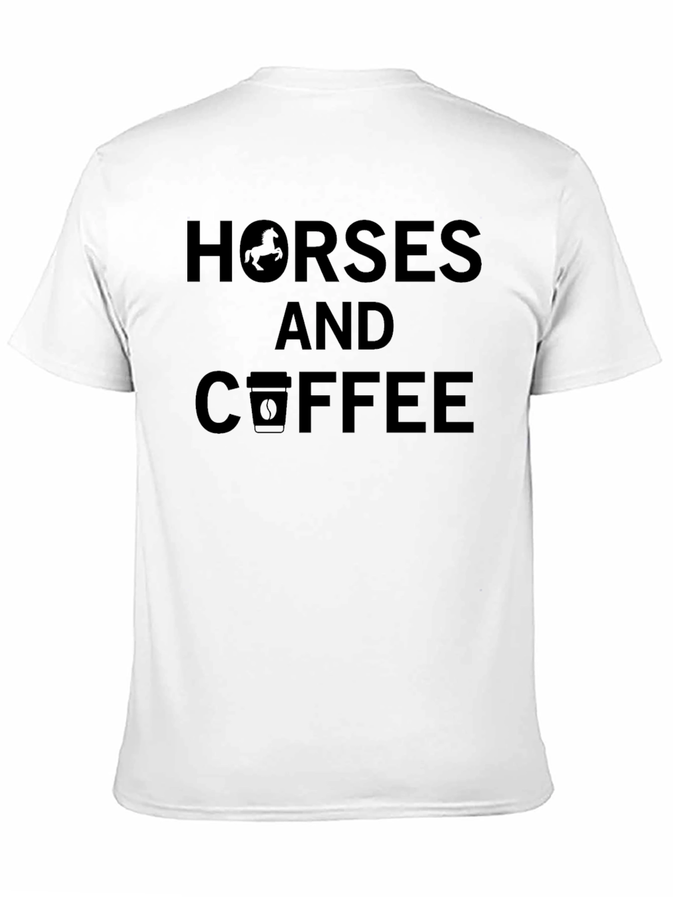 Horses and Coffee Graphic Tee - Black