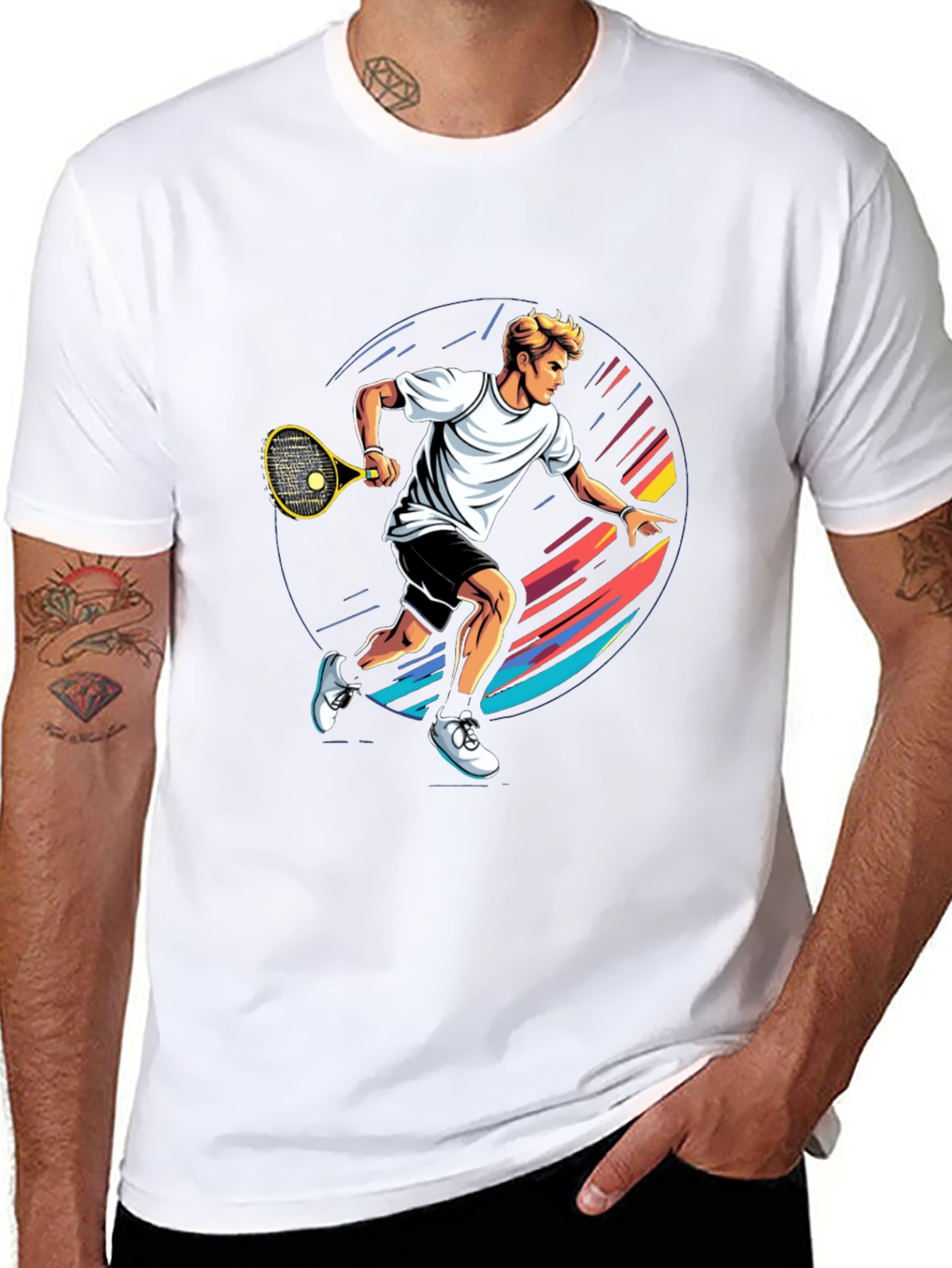 Tennis Player Graphic T-Shirt