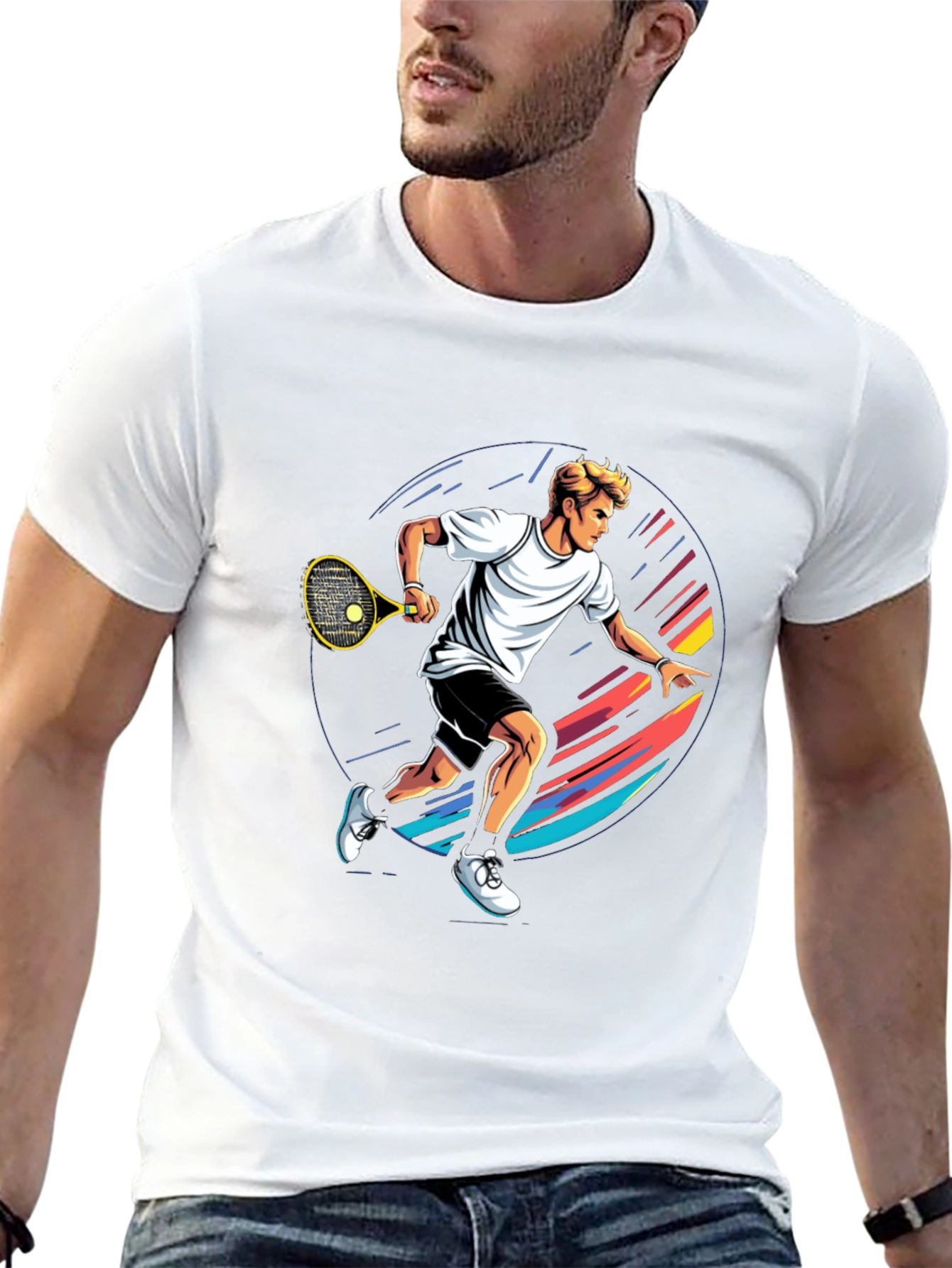 Tennis Player Graphic T-Shirt