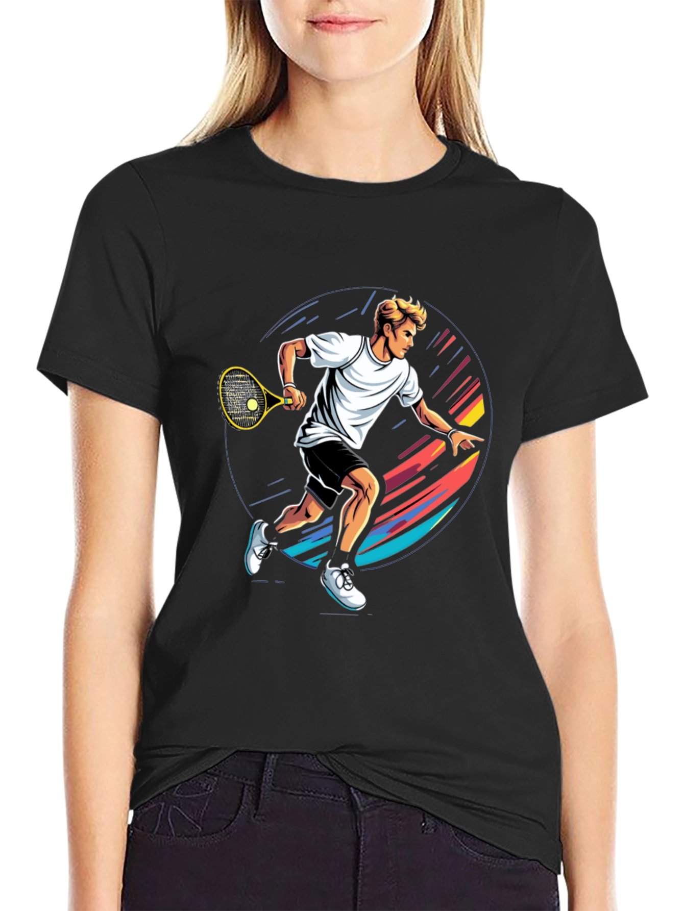Tennis Player Graphic T-Shirt