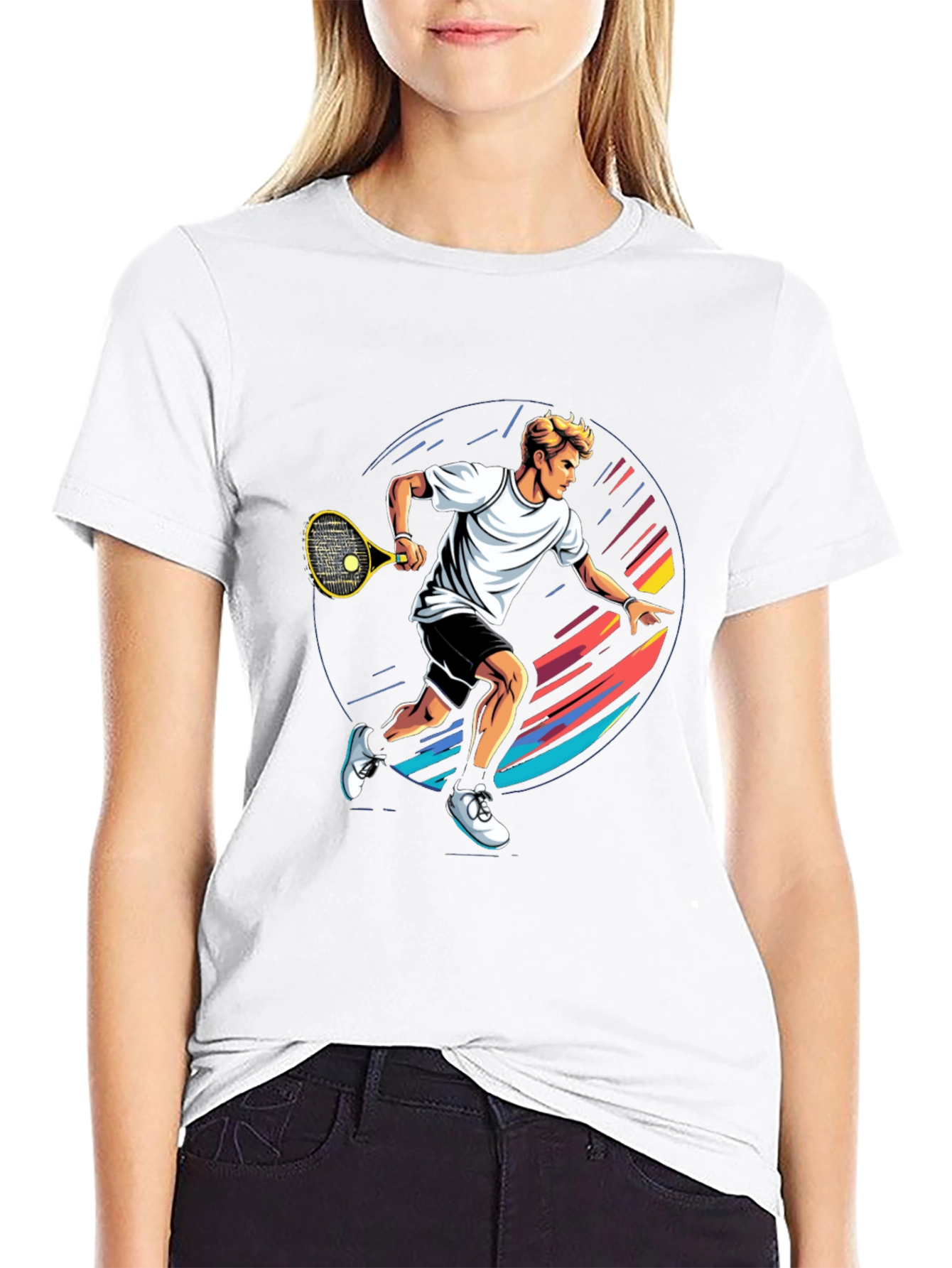 Tennis Player Graphic T-Shirt