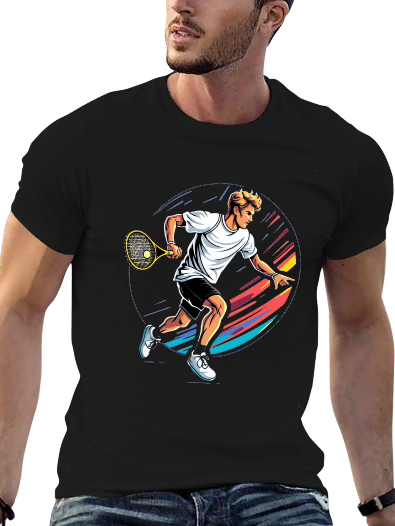 Tennis Player Graphic T-Shirt