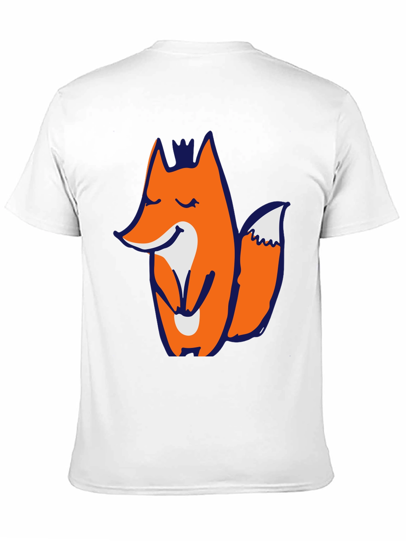 Mens Black T-shirt with Fox Graphic