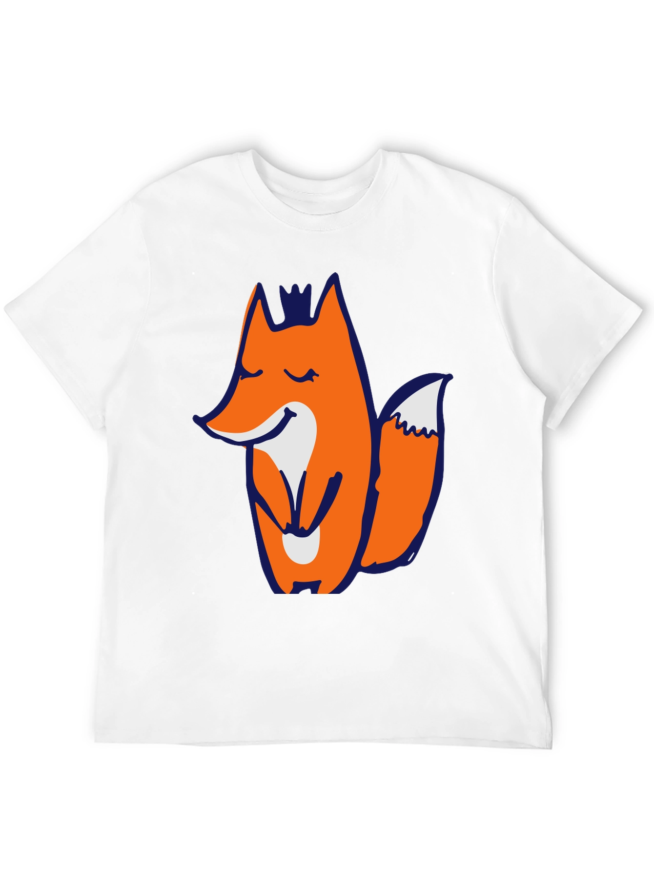 Mens Black T-shirt with Fox Graphic