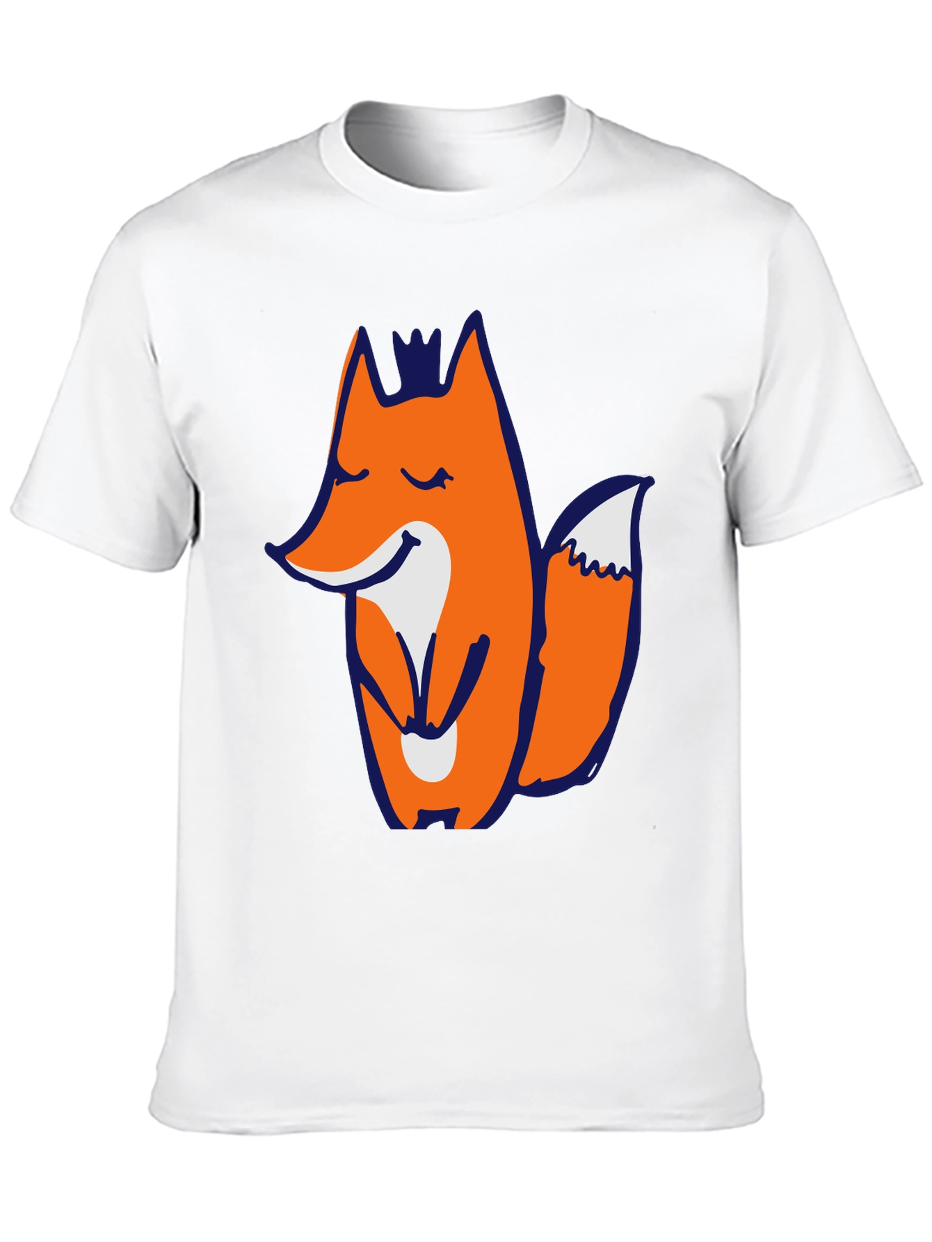 Mens Black T-shirt with Fox Graphic