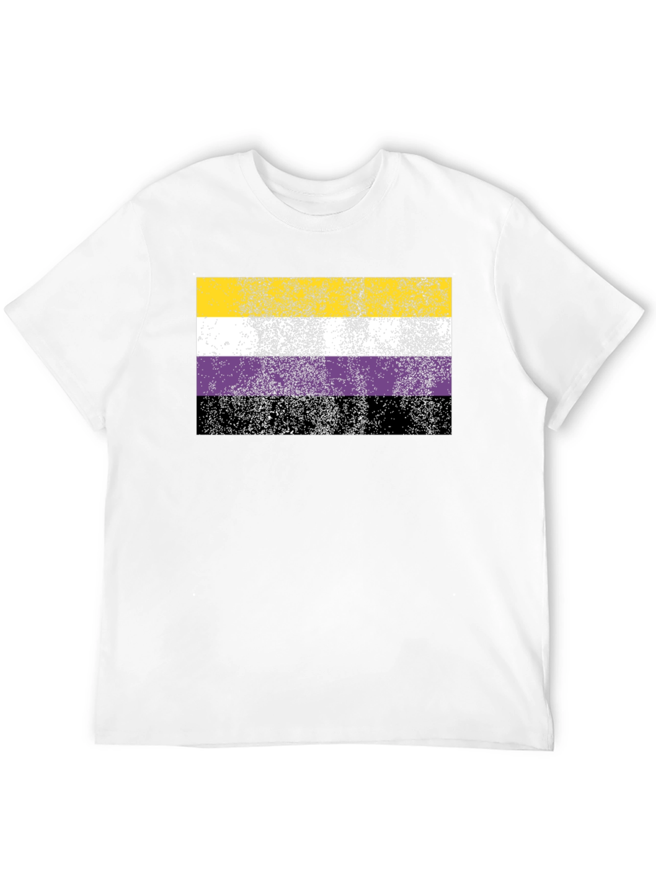 Nonbinary Pride Flag T-Shirt - Distressed Design