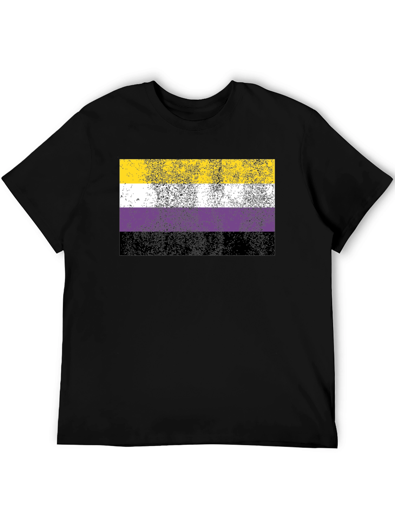 Nonbinary Pride Flag T-Shirt - Distressed Design
