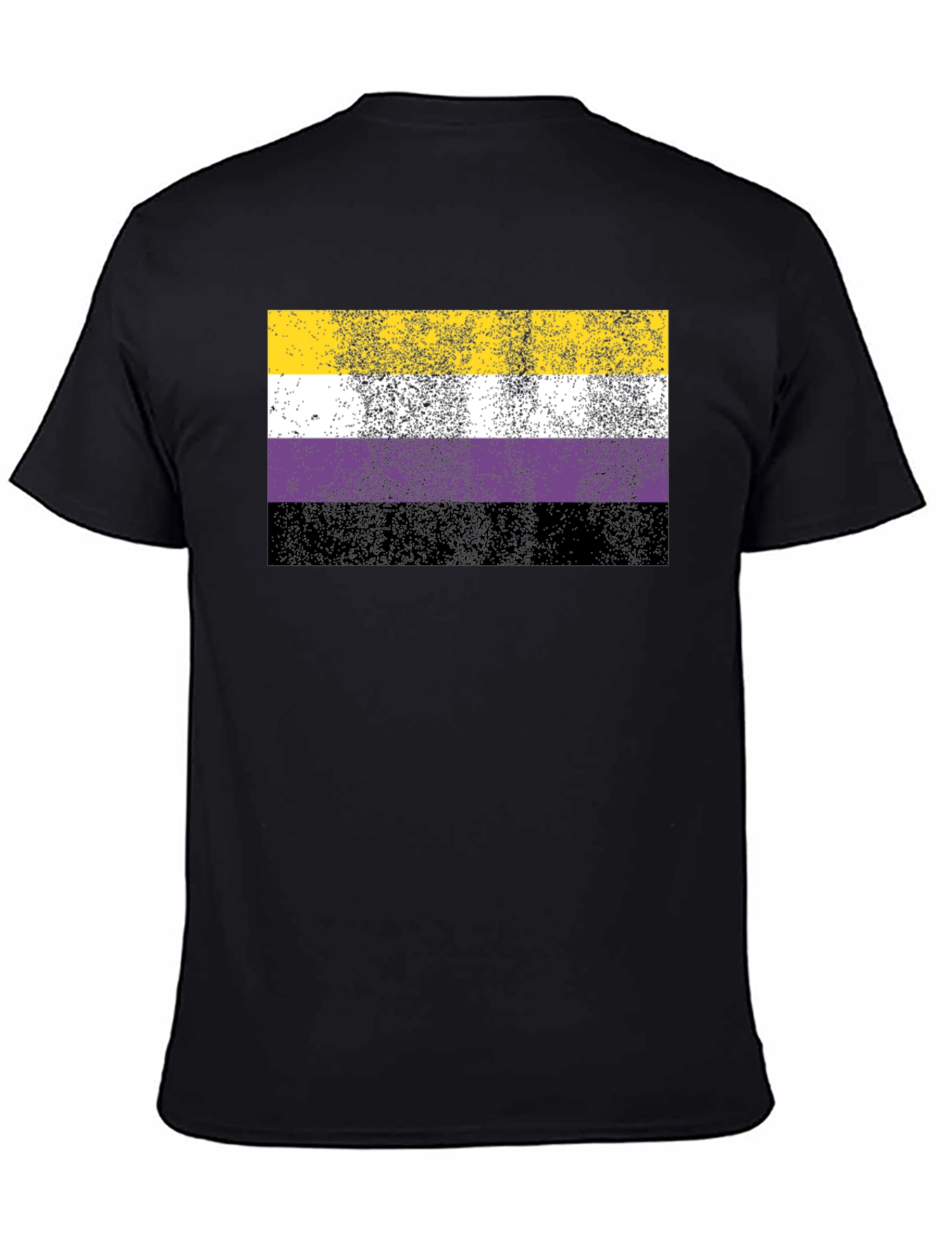 Nonbinary Pride Flag T-Shirt - Distressed Design