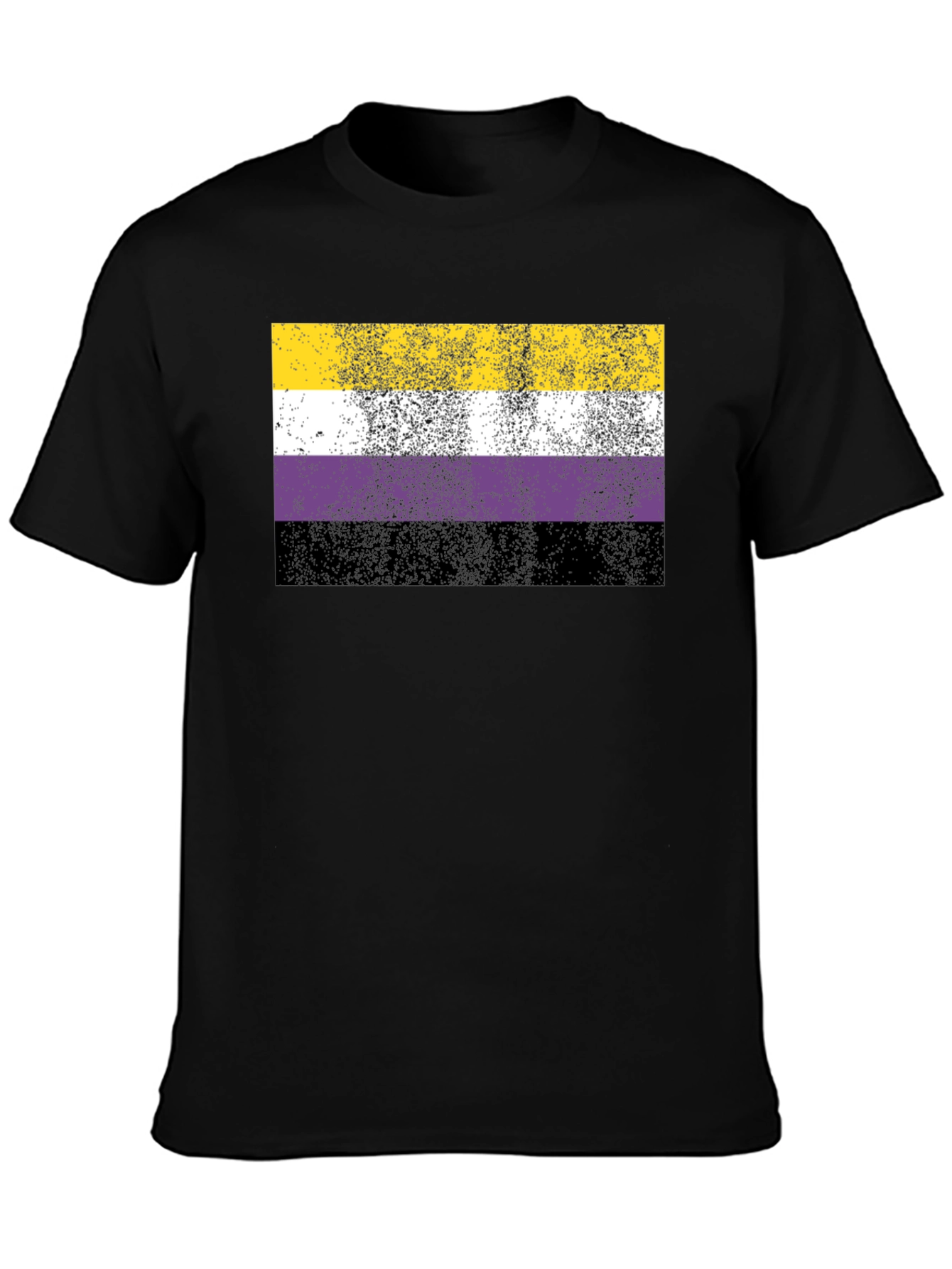 Nonbinary Pride Flag T-Shirt - Distressed Design