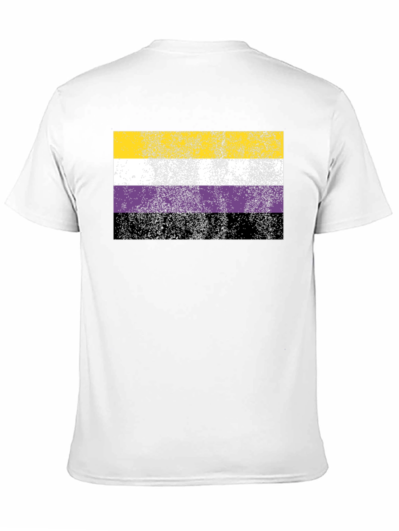 Nonbinary Pride Flag T-Shirt - Distressed Design