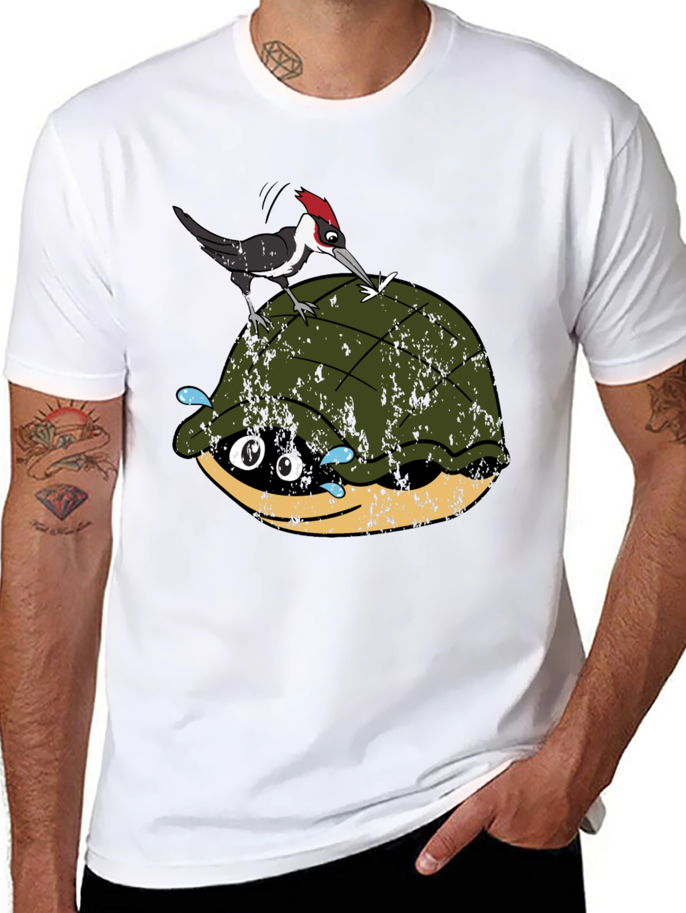 Turtle & Woodpecker Graphic Tee