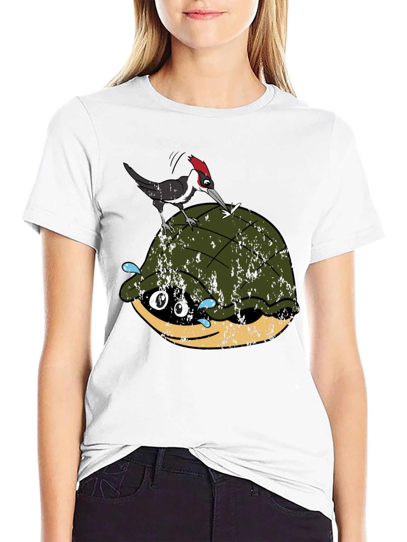 Turtle & Woodpecker Graphic Tee