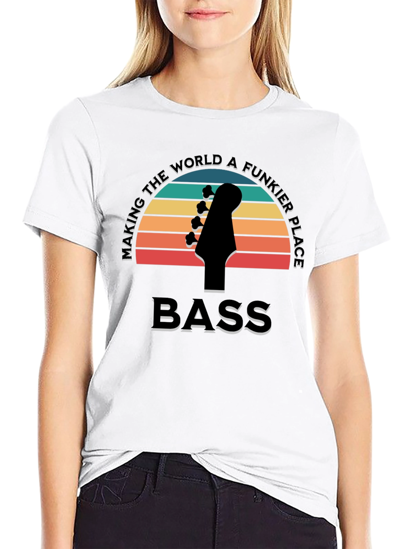 Bass Guitar T-Shirt - Making the World Funkier