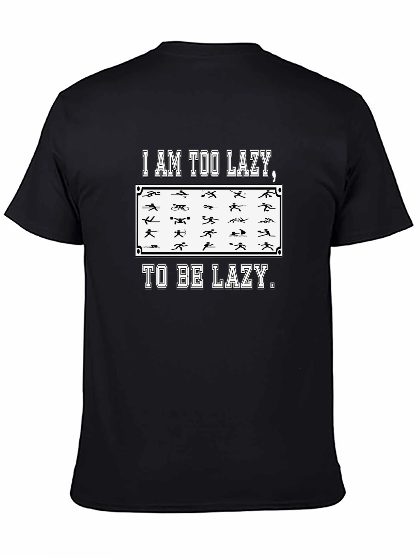Too Lazy Triathlon Funny Mens T-Shirt