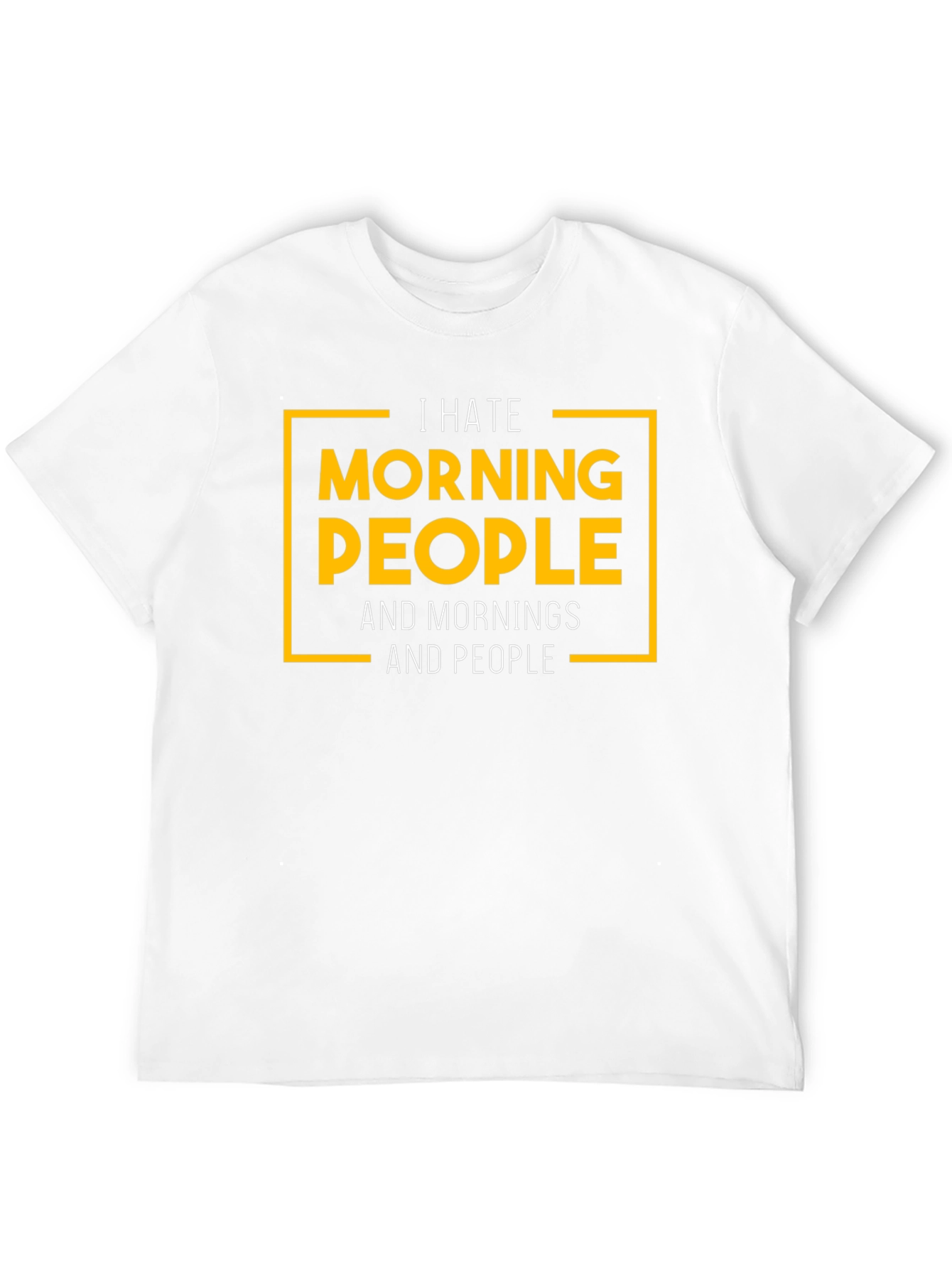 I Hate Morning People Black Graphic T-Shirt