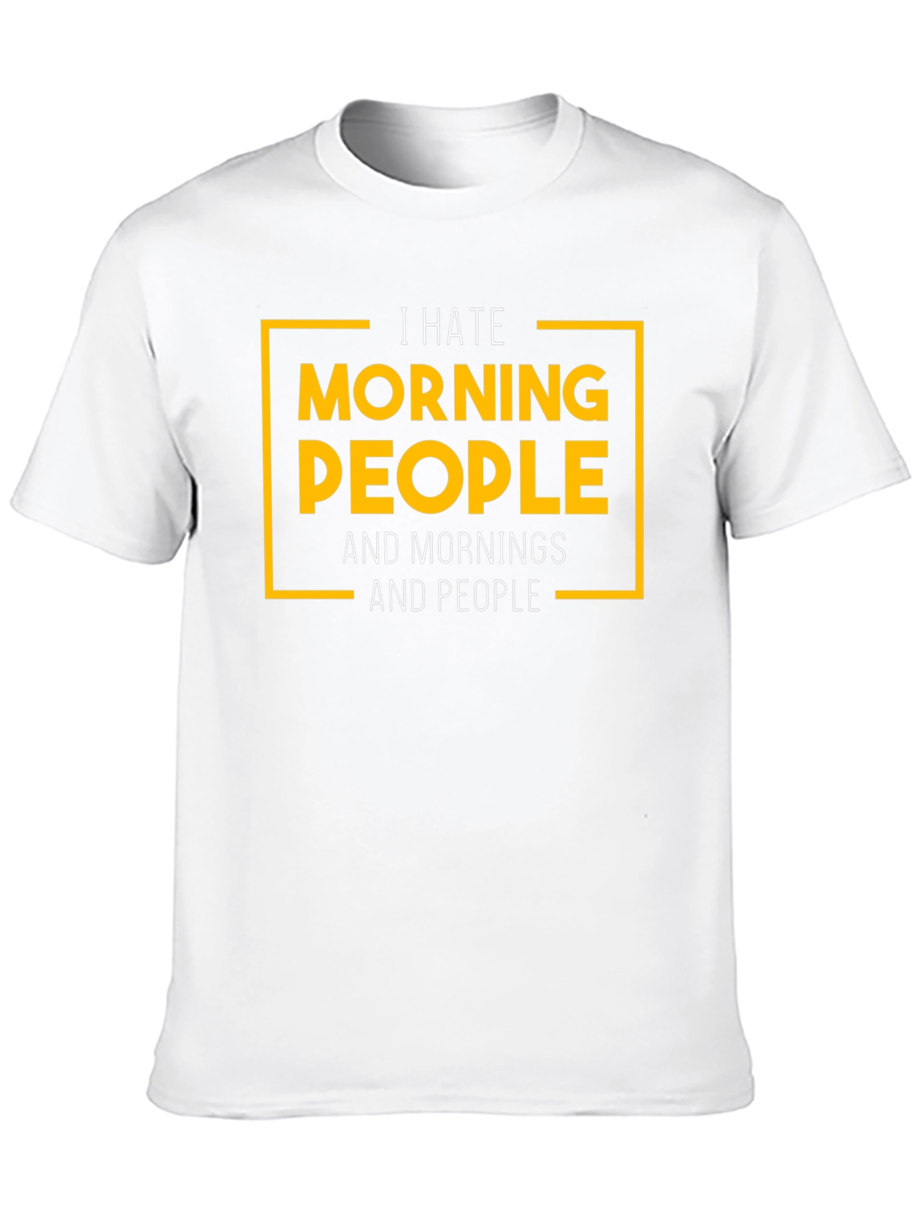 I Hate Morning People Black Graphic T-Shirt