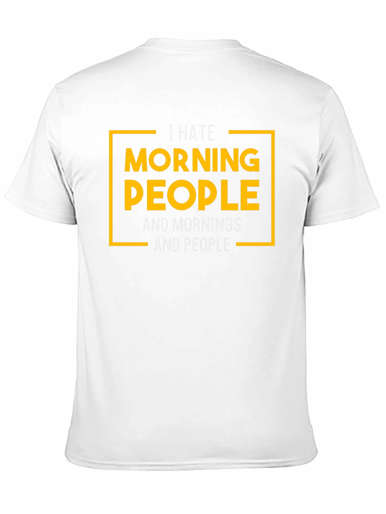 I Hate Morning People Black Graphic T-Shirt