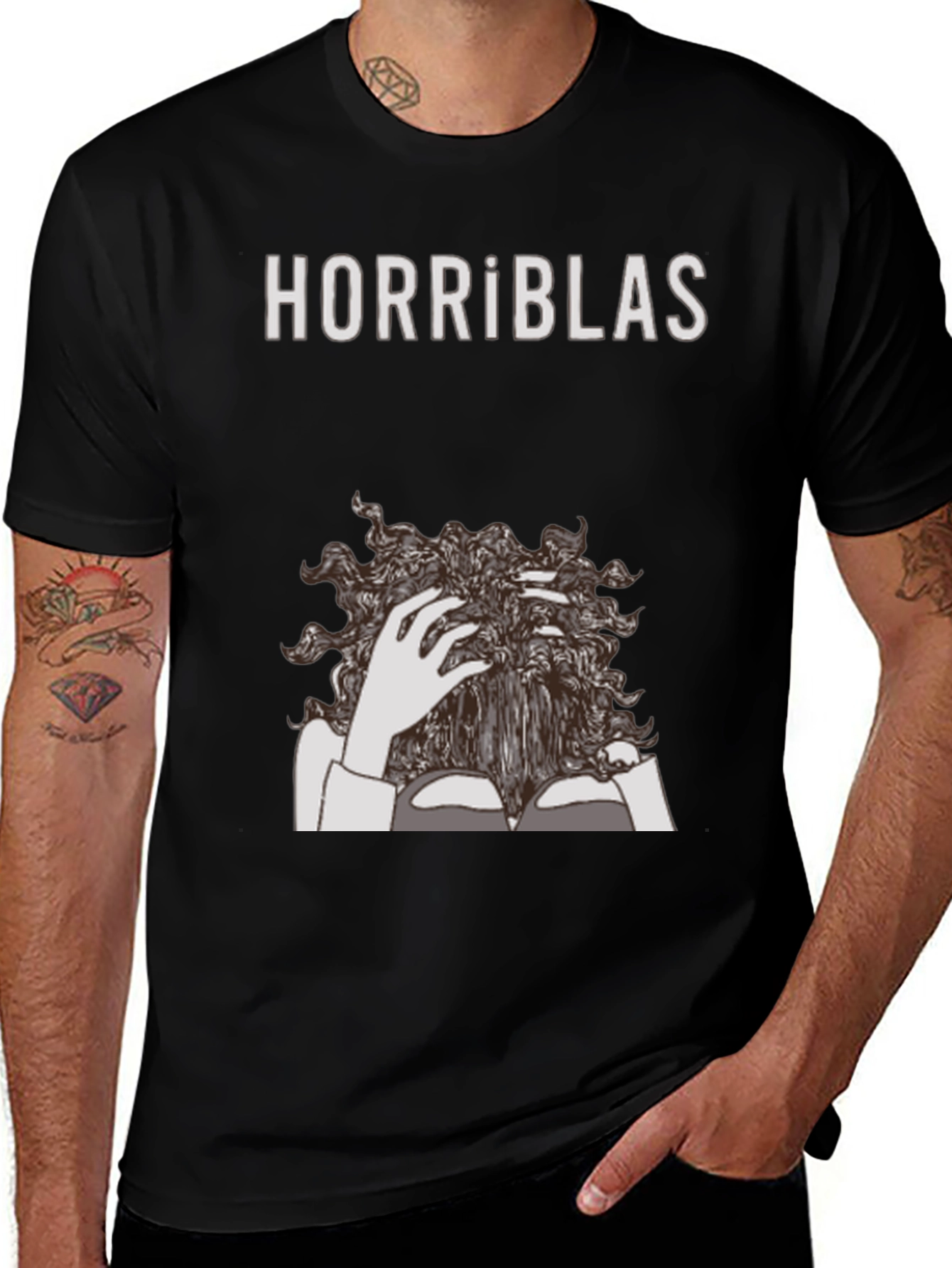 Horriblas Graphic T-Shirt - Unisex Black Tee