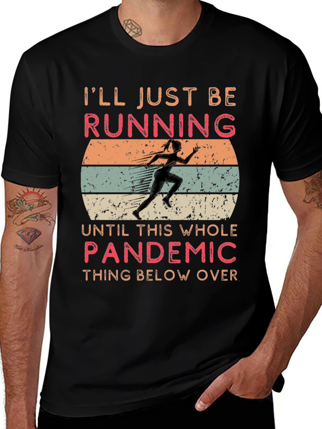 Funny Pandemic Running T-Shirt