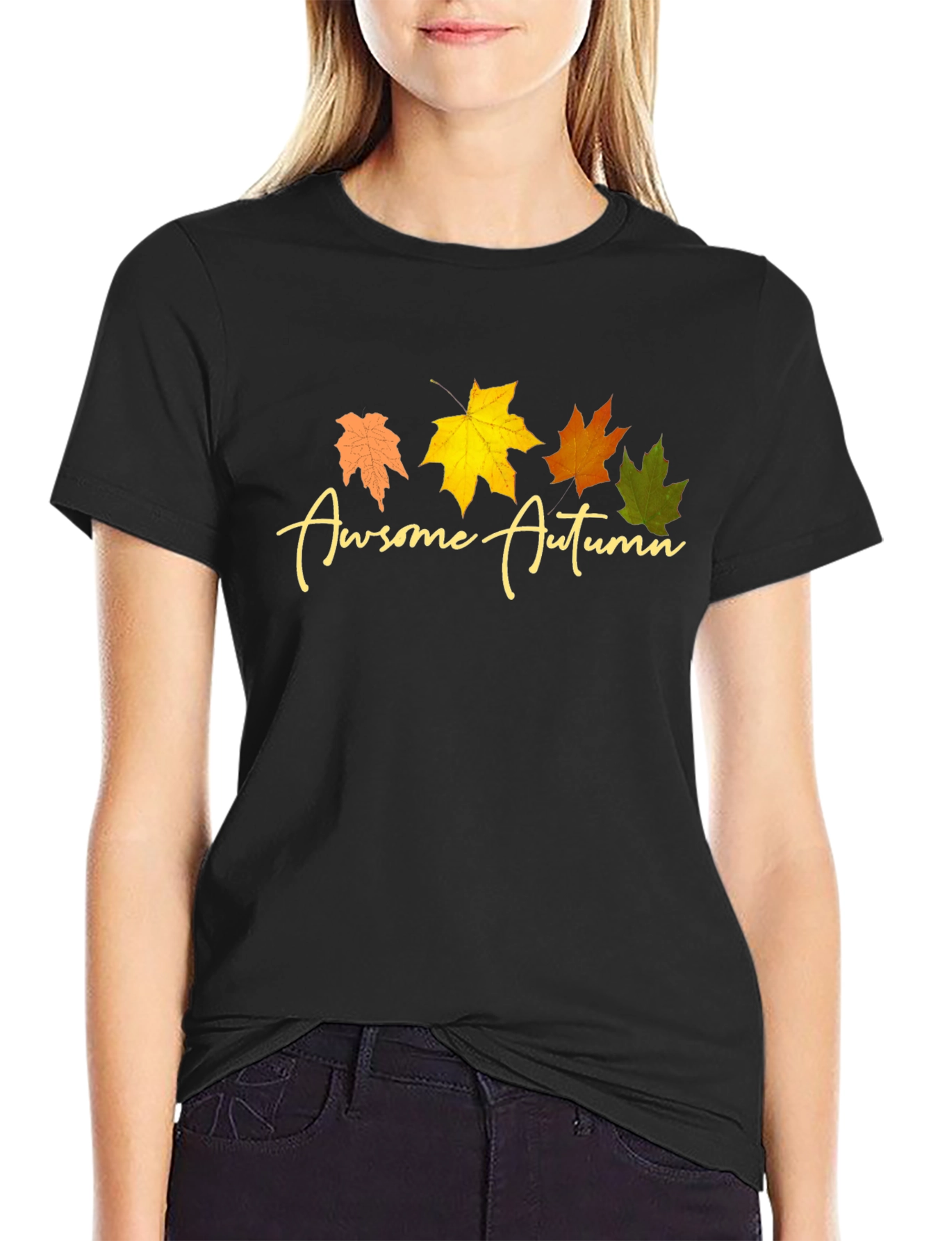 Awesome Autumn Leaves Graphic T-Shirt