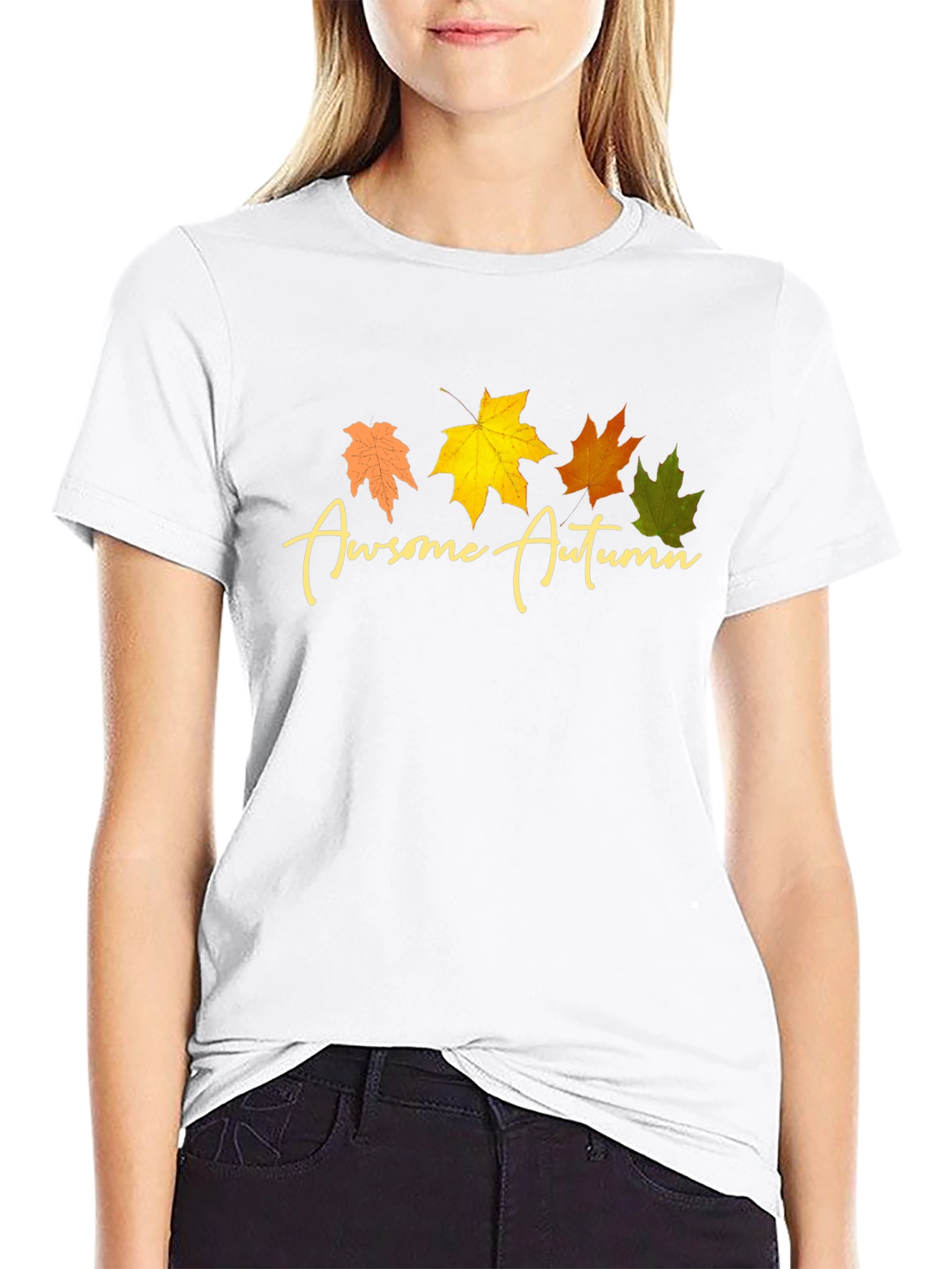 Awesome Autumn Leaves Graphic T-Shirt