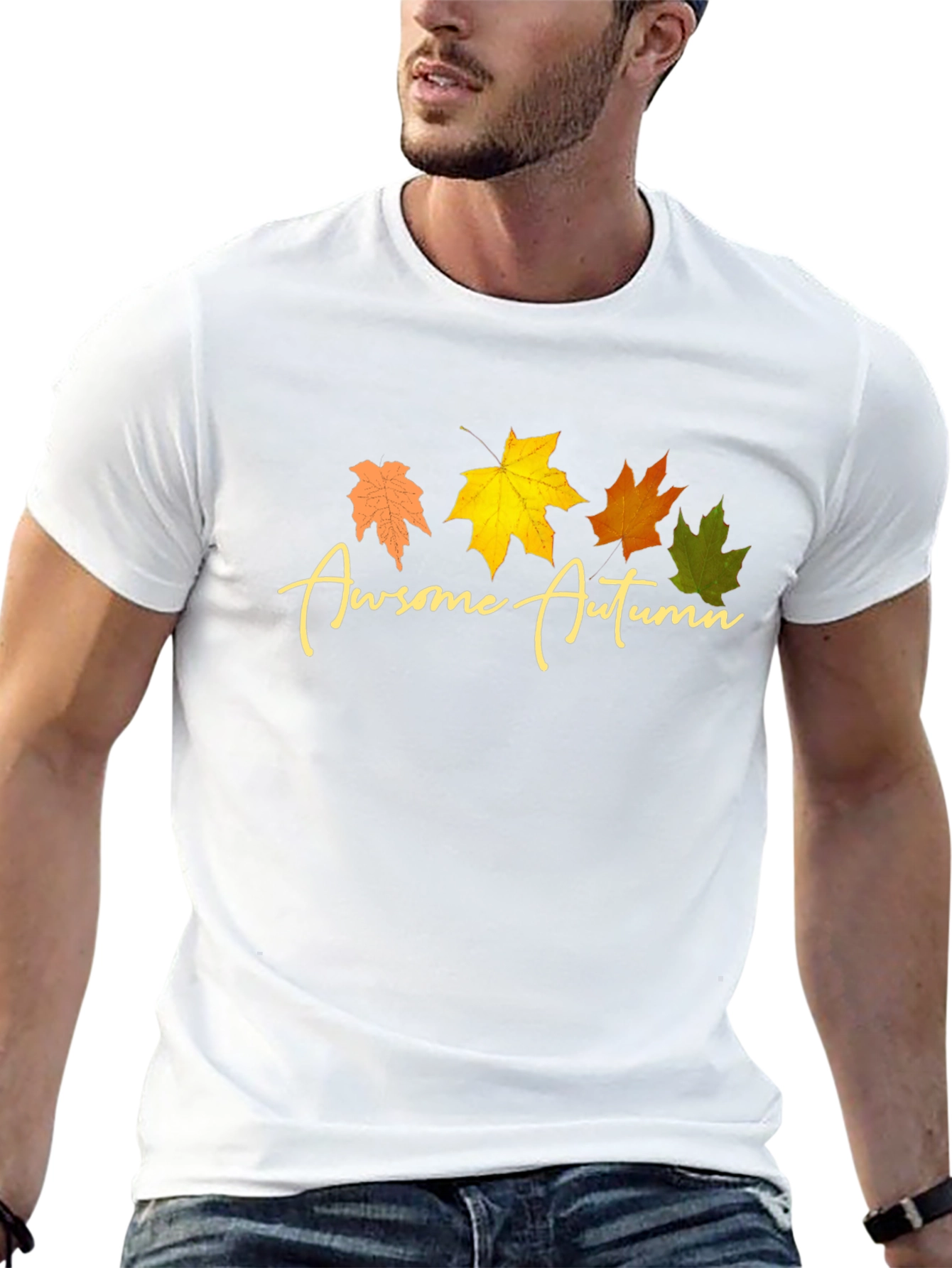 Awesome Autumn Leaves Graphic T-Shirt