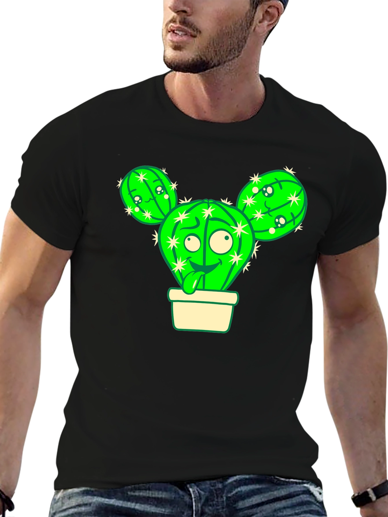 Cartoon Cactus T-Shirt