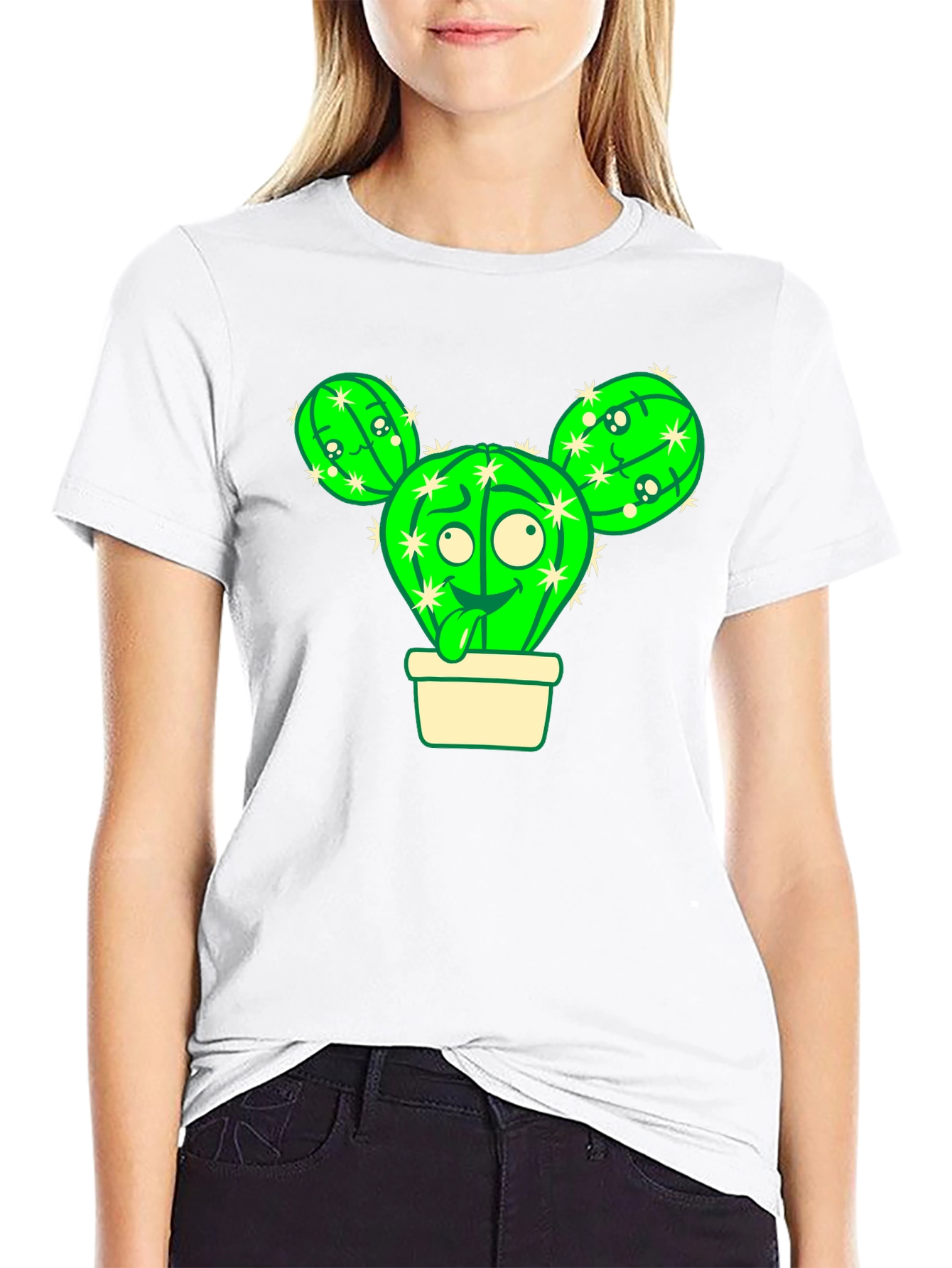 Cartoon Cactus T-Shirt