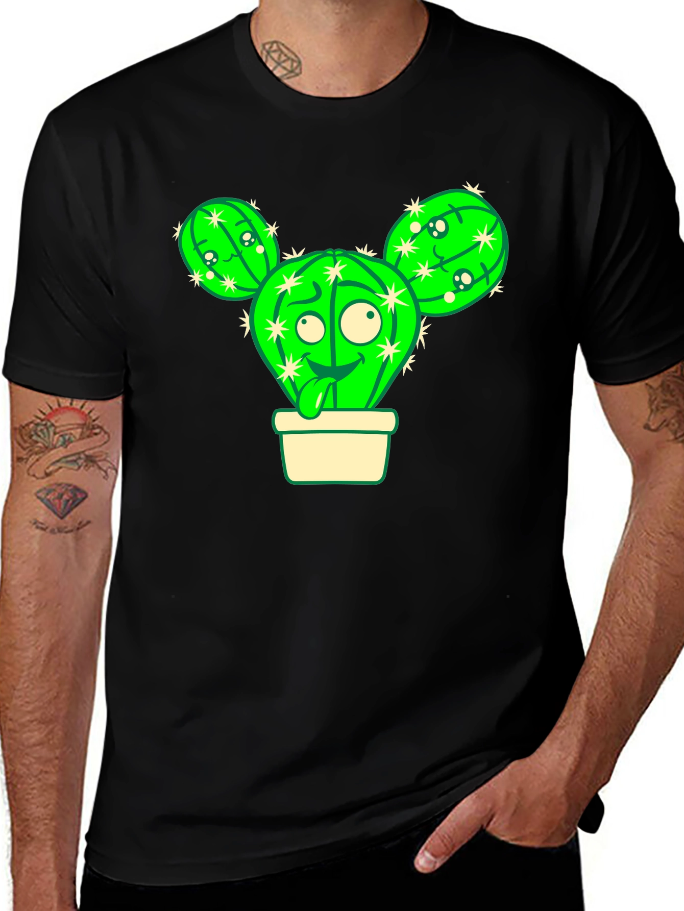 Cartoon Cactus T-Shirt