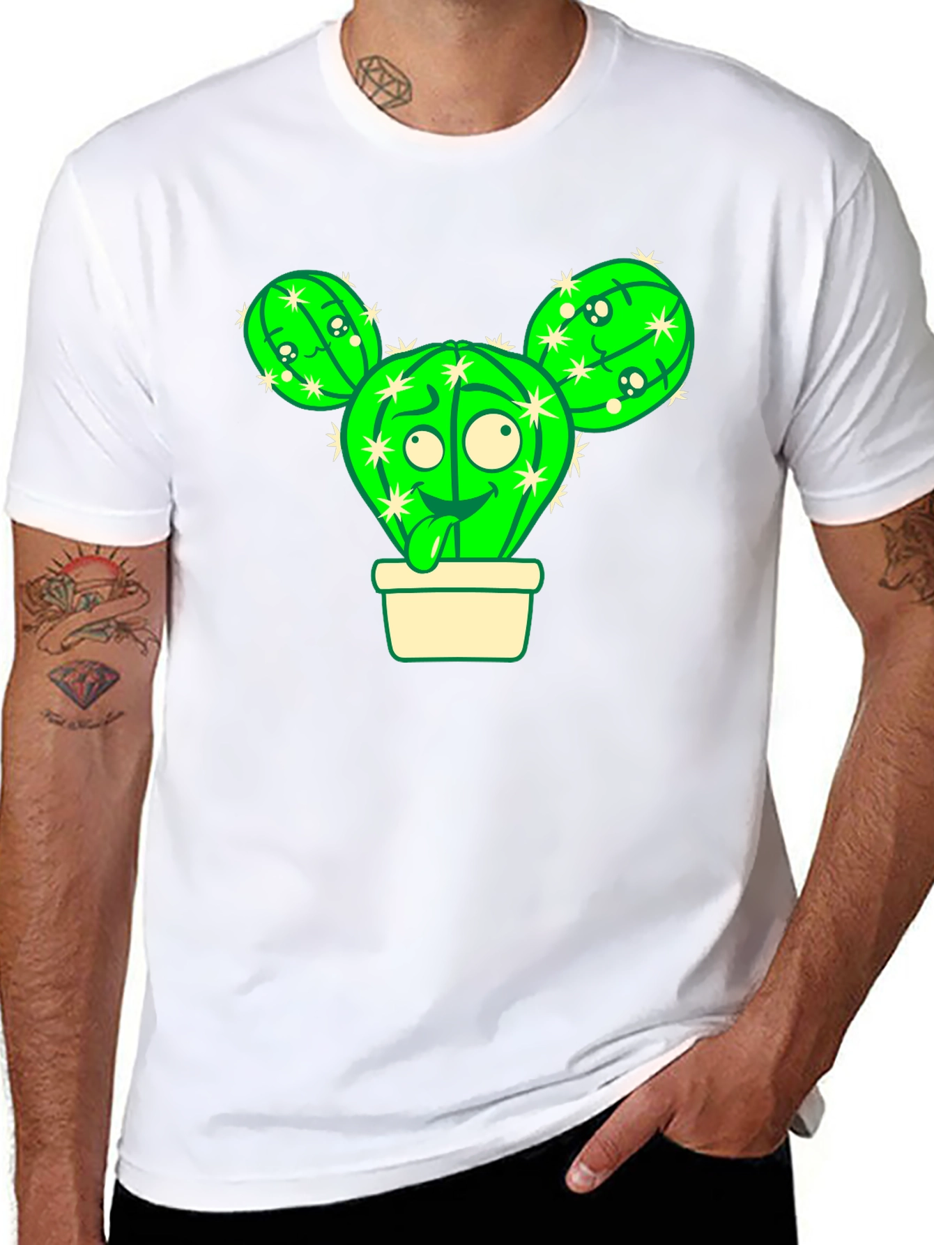 Cartoon Cactus T-Shirt