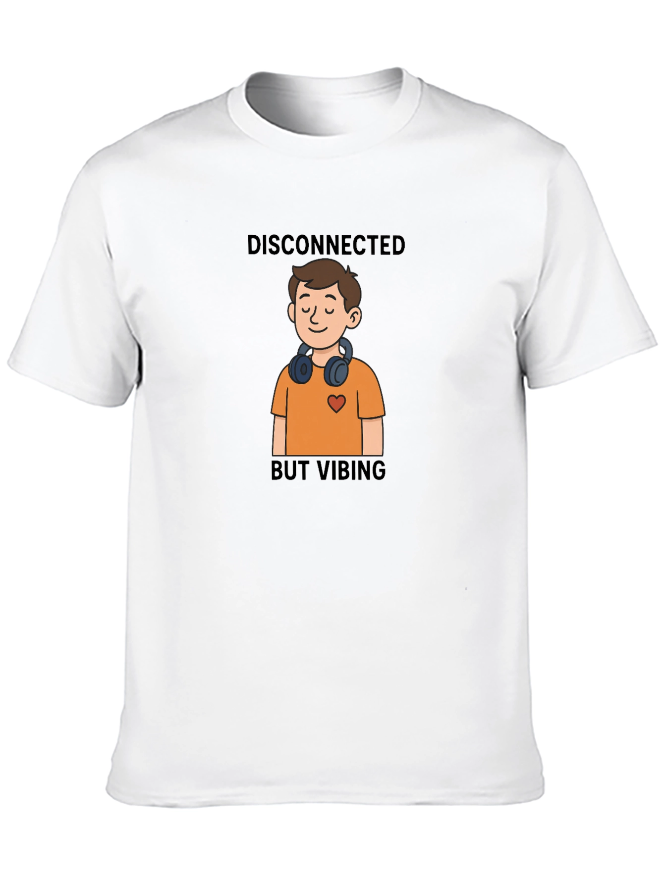 Disconnected But Vibing Black T-Shirt