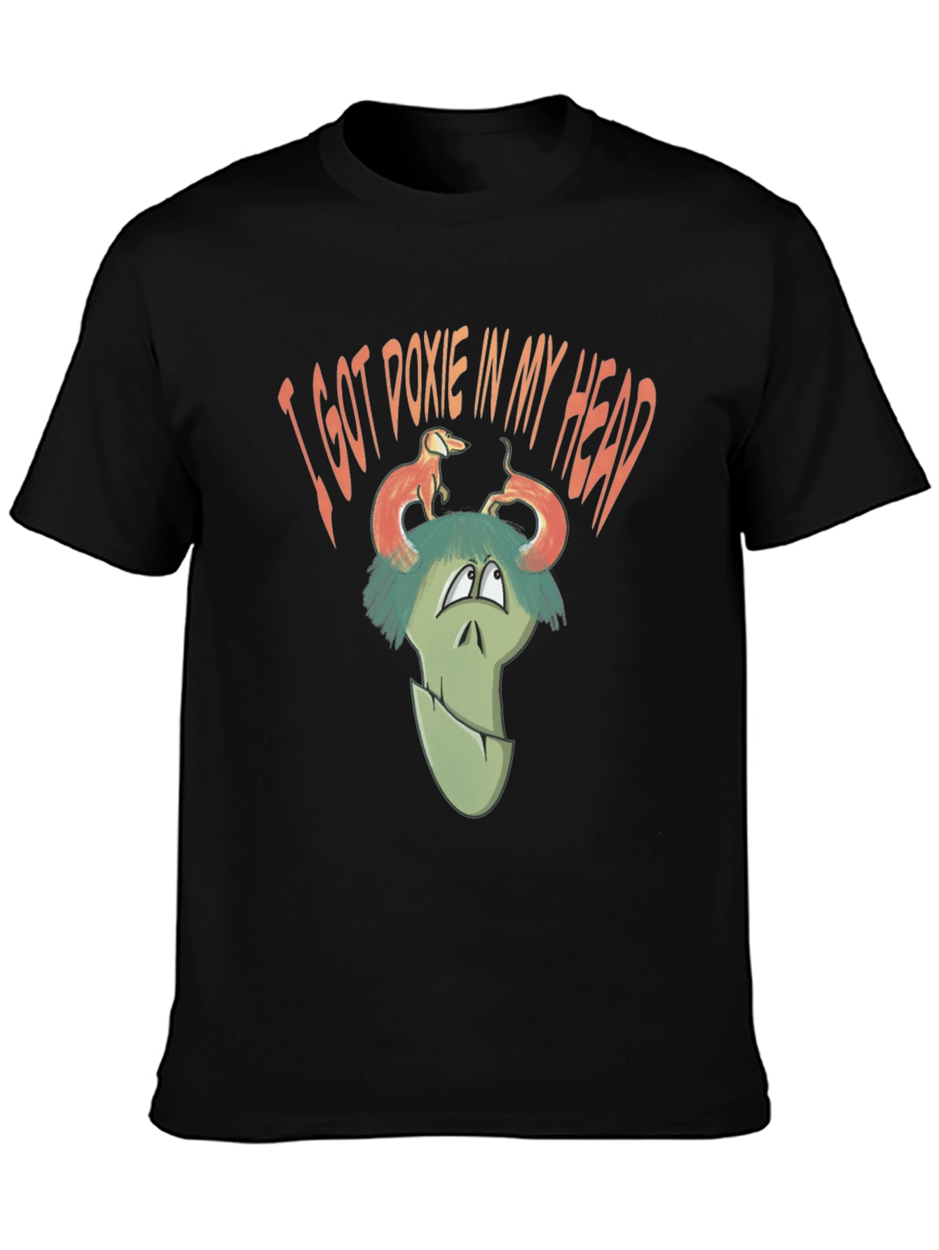 Doxie Head Graphic Tee - Unique Novelty T-Shirt