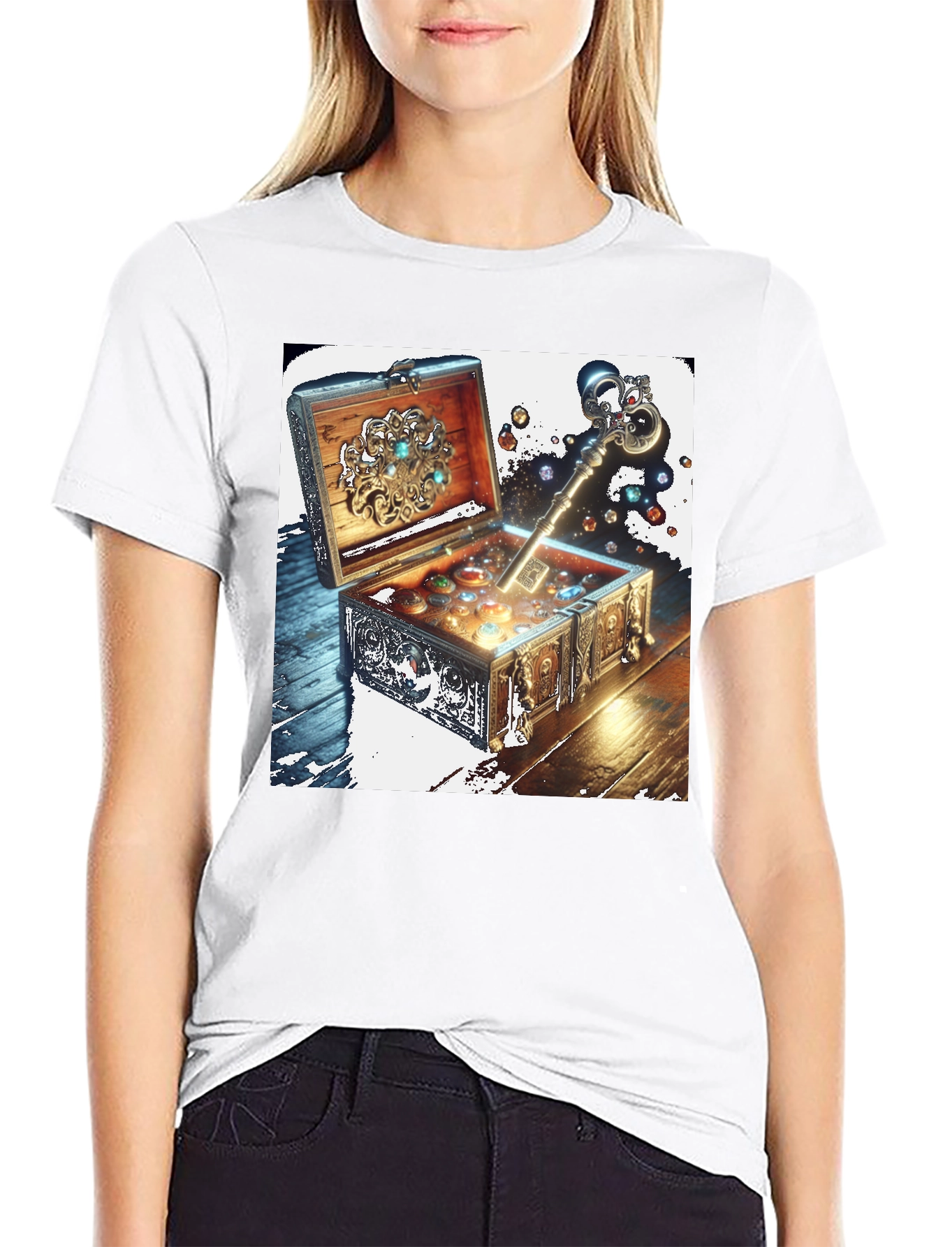 Treasure Key Black Tee