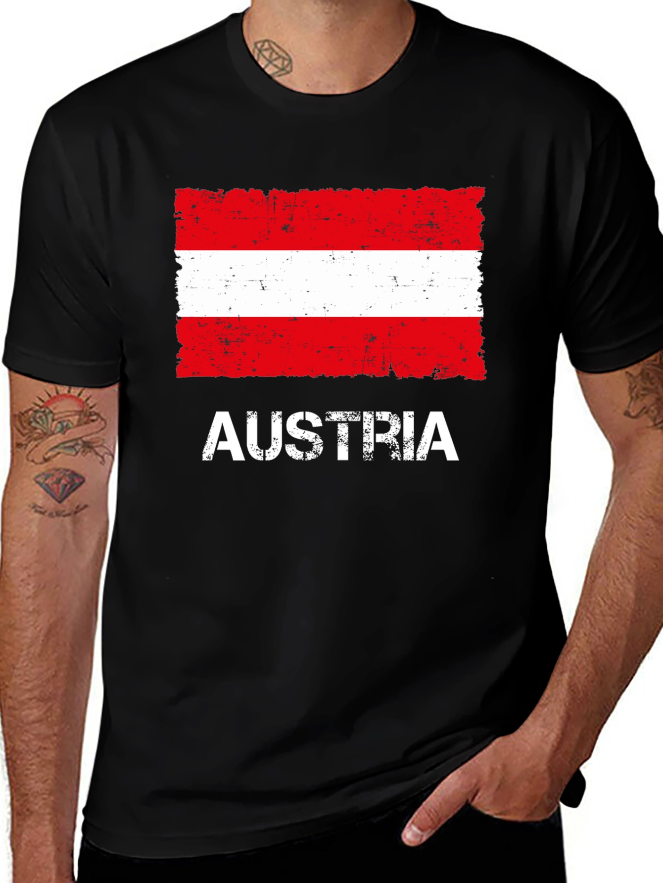 Austria Flag T-Shirt Patriotic Graphic Tee
