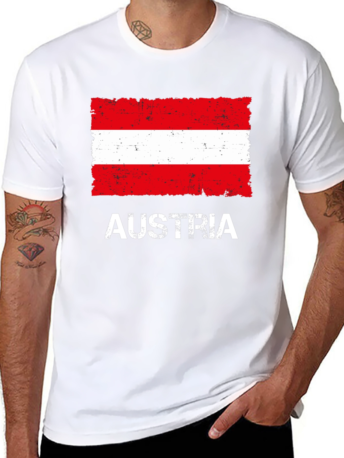 Austria Flag T-Shirt Patriotic Graphic Tee