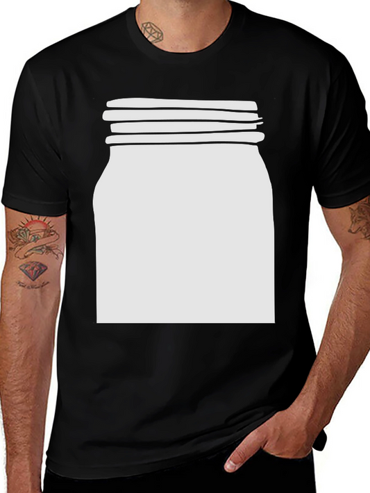 Mason Jar Graphic T-Shirt - Modern Minimalist Design