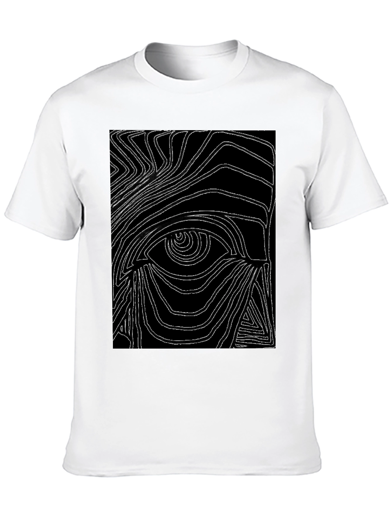 Abstract Eye Graphic Black T-Shirt