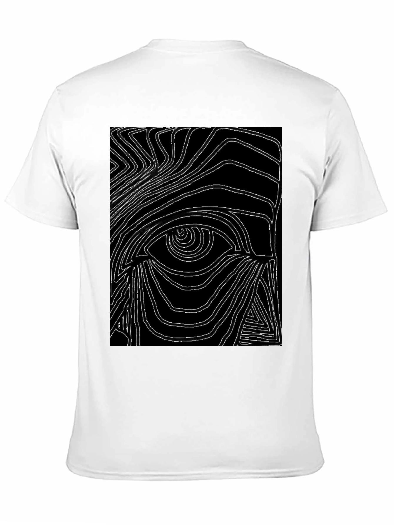 Abstract Eye Graphic Black T-Shirt
