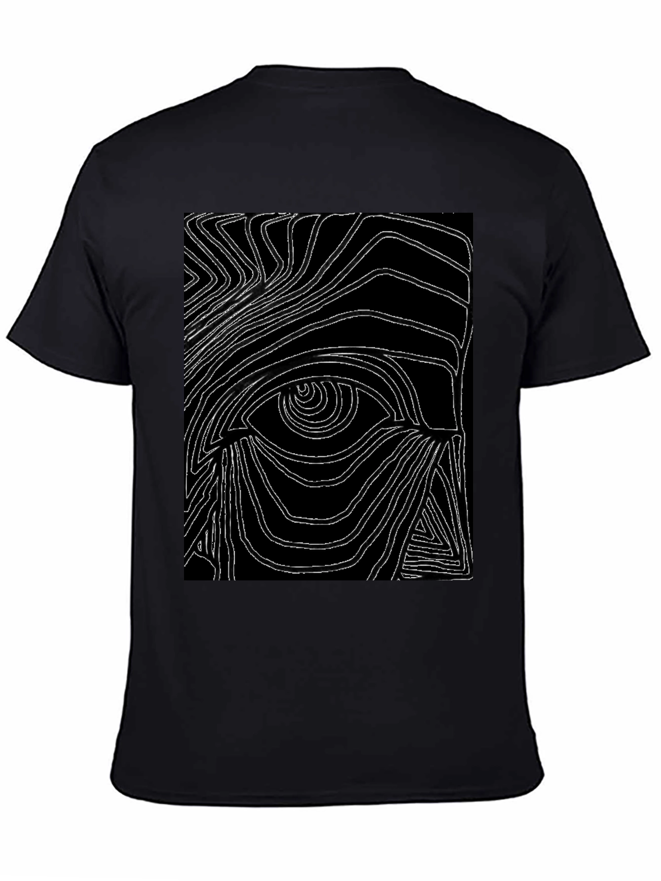 Abstract Eye Graphic Black T-Shirt