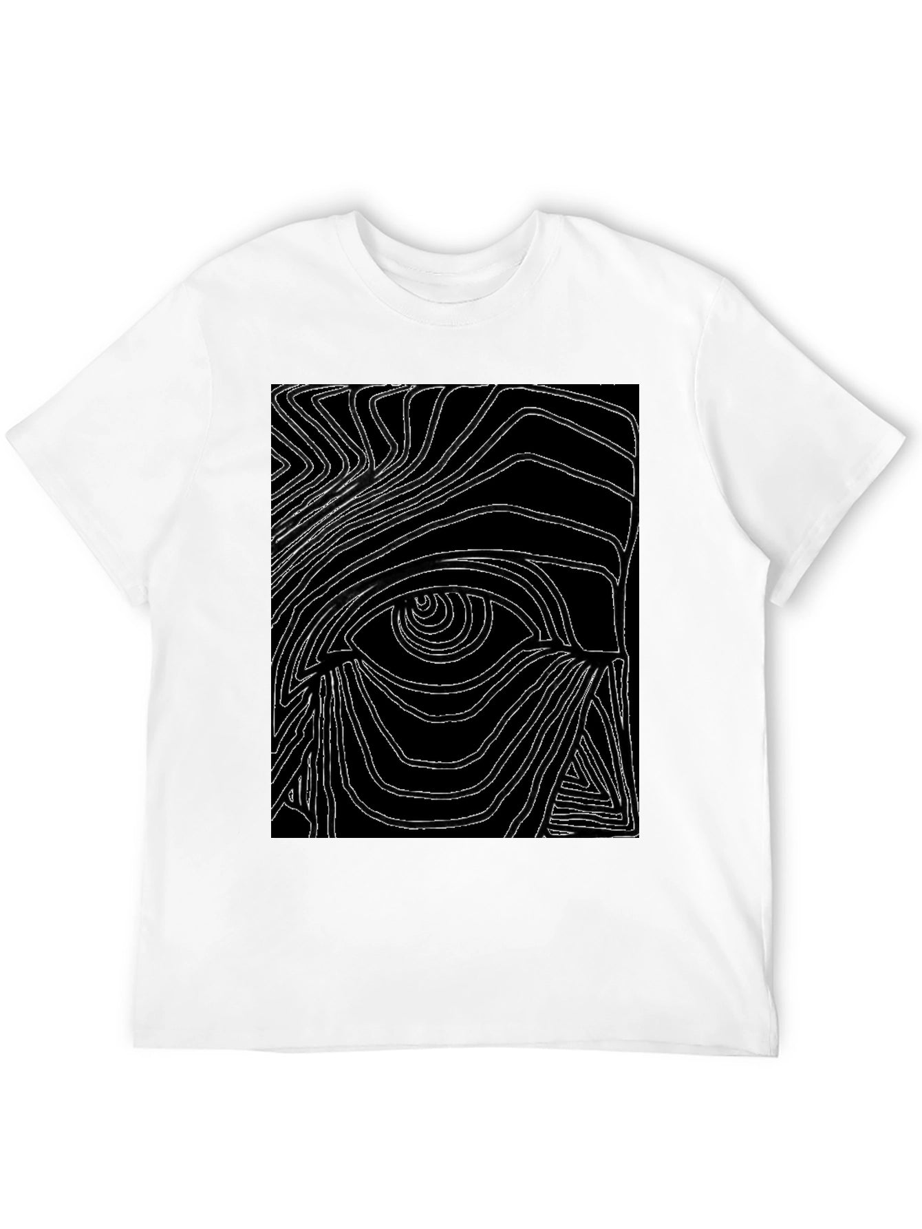 Abstract Eye Graphic Black T-Shirt