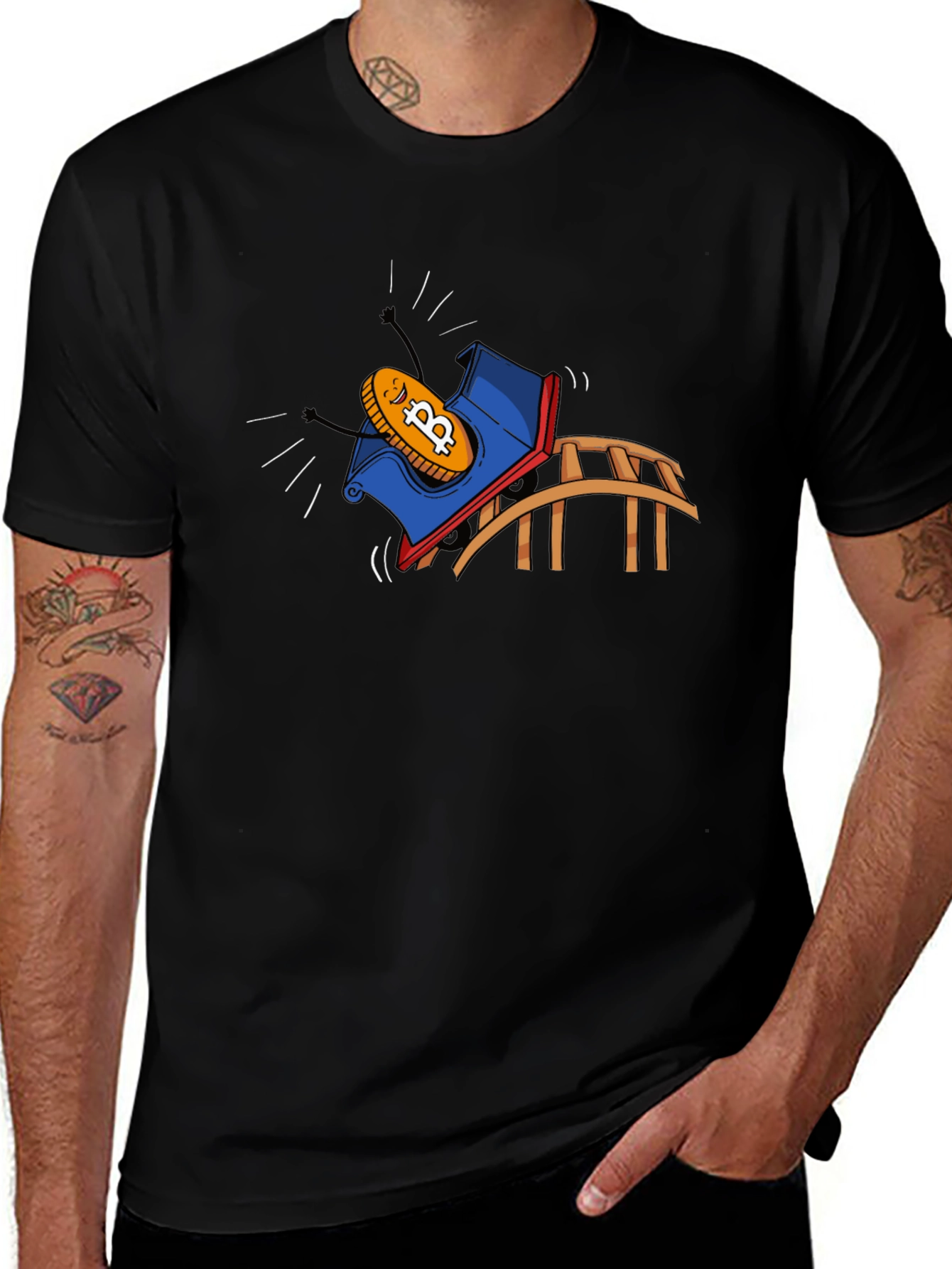 Bitcoin Rollercoaster Ride Graphic Tee