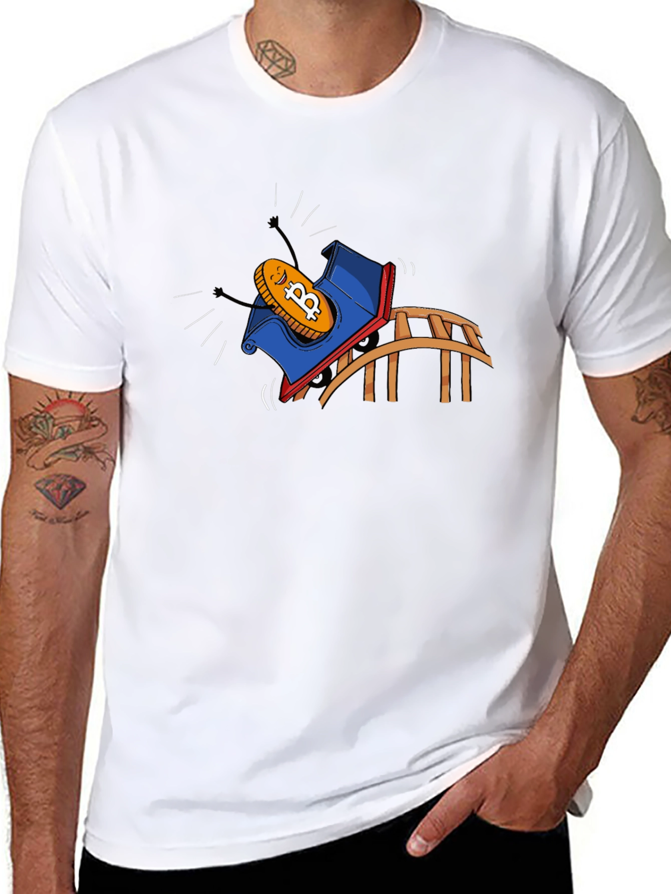 Bitcoin Rollercoaster Ride Graphic Tee