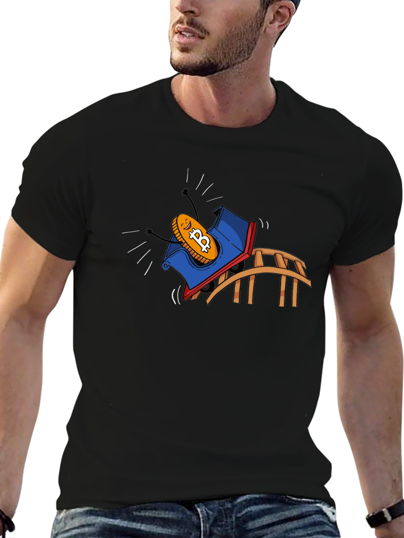 Bitcoin Rollercoaster Ride Graphic Tee