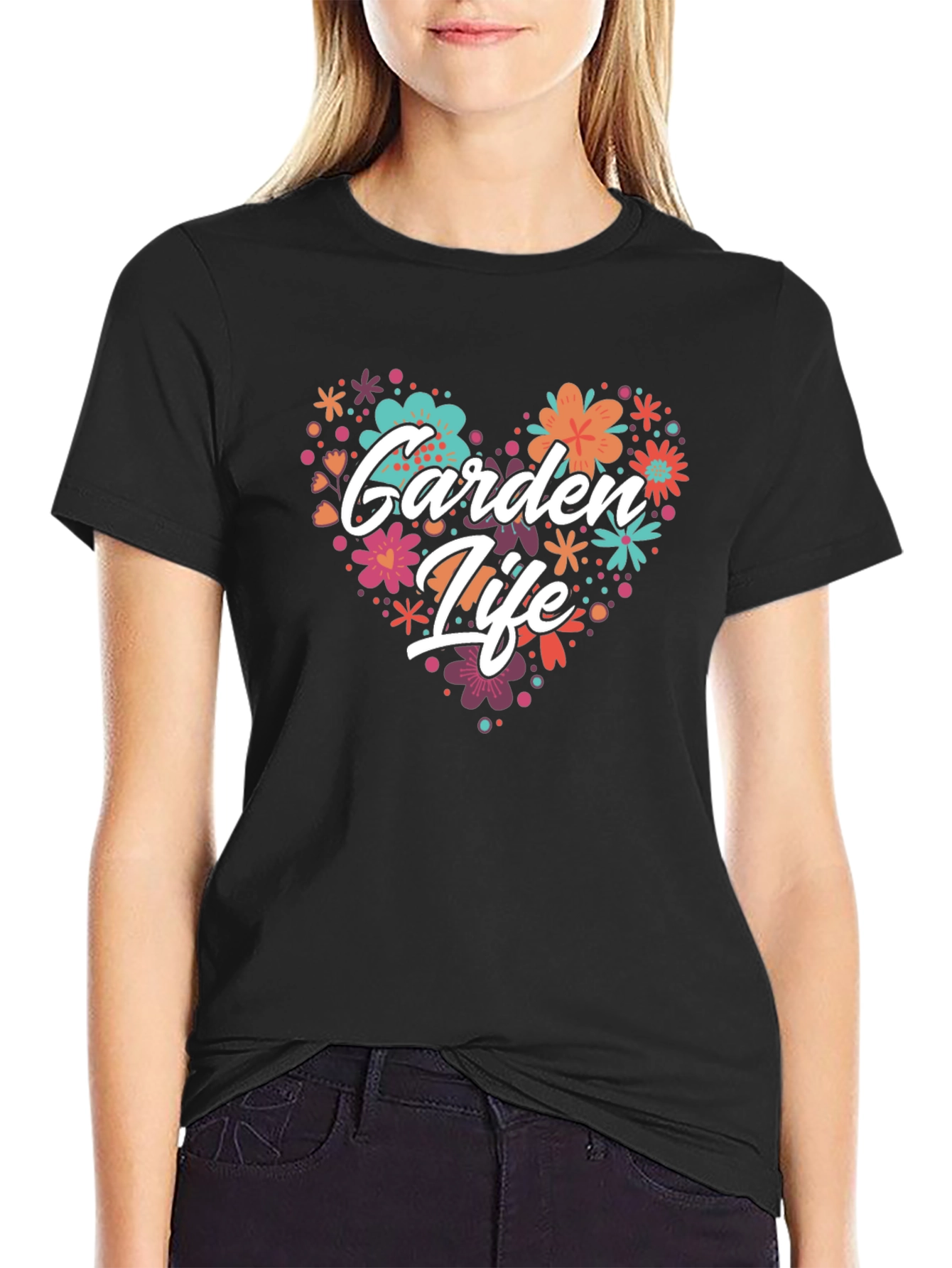 Garden Life Heart Floral Graphic T-Shirt