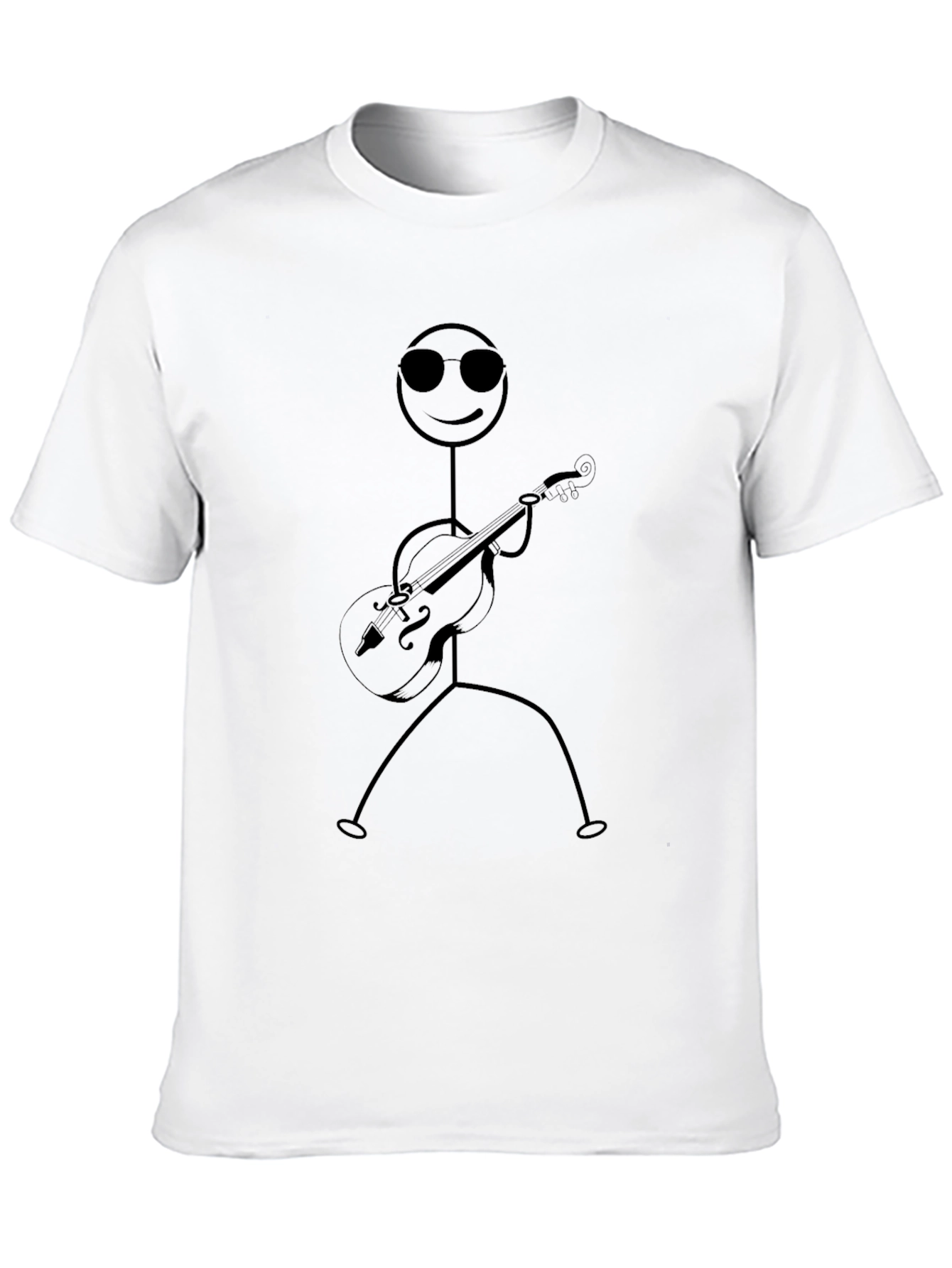 Stick Figure Violinist Graphic Tee
