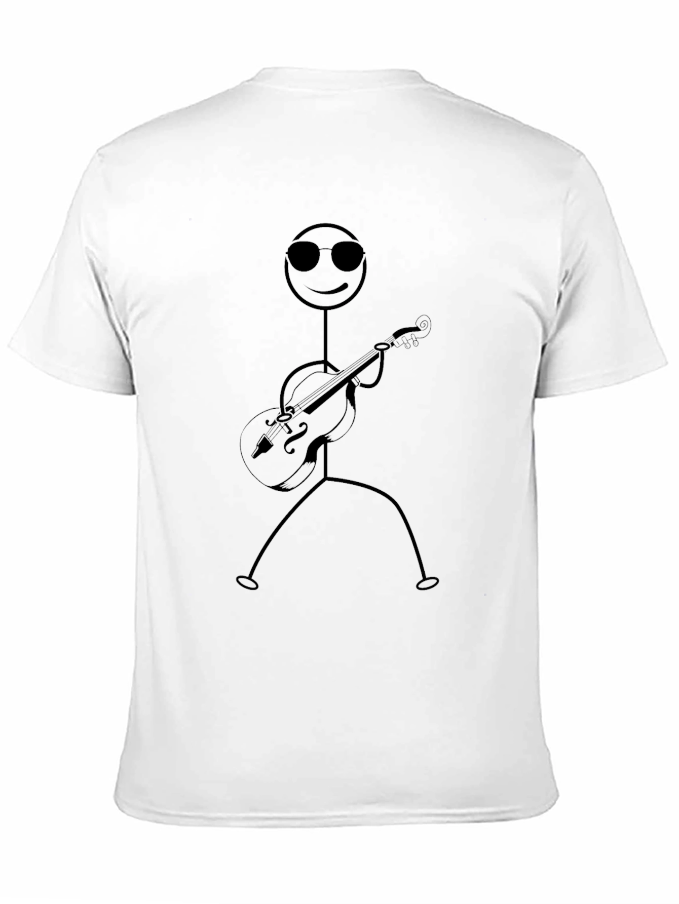 Stick Figure Violinist Graphic Tee