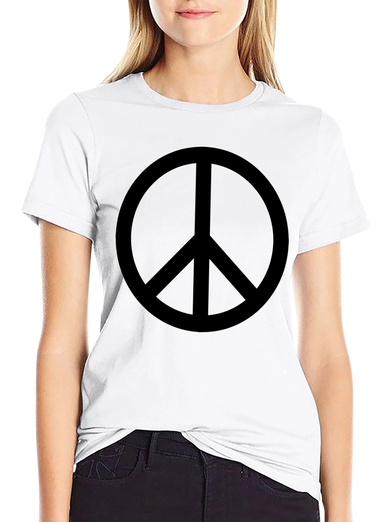 Peace Symbol Black Graphic Tee