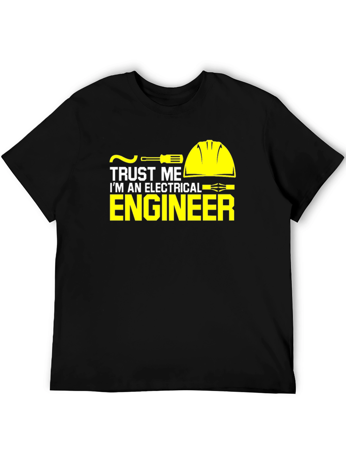 Trust Me Electrical Engineer Black Graphic Tee